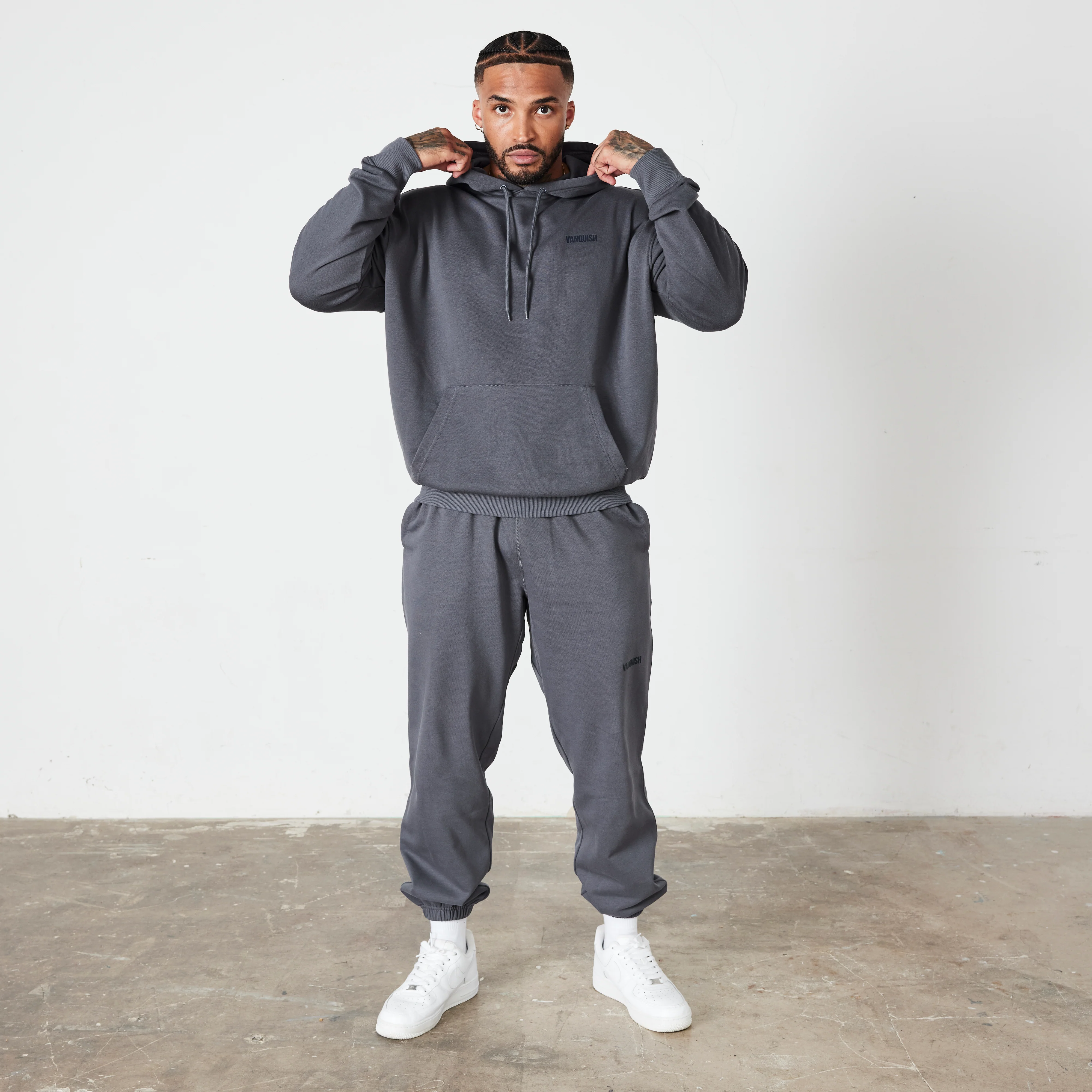 Vanquish Essential Denim Blue Oversized Pullover Hoodie - Image 5
