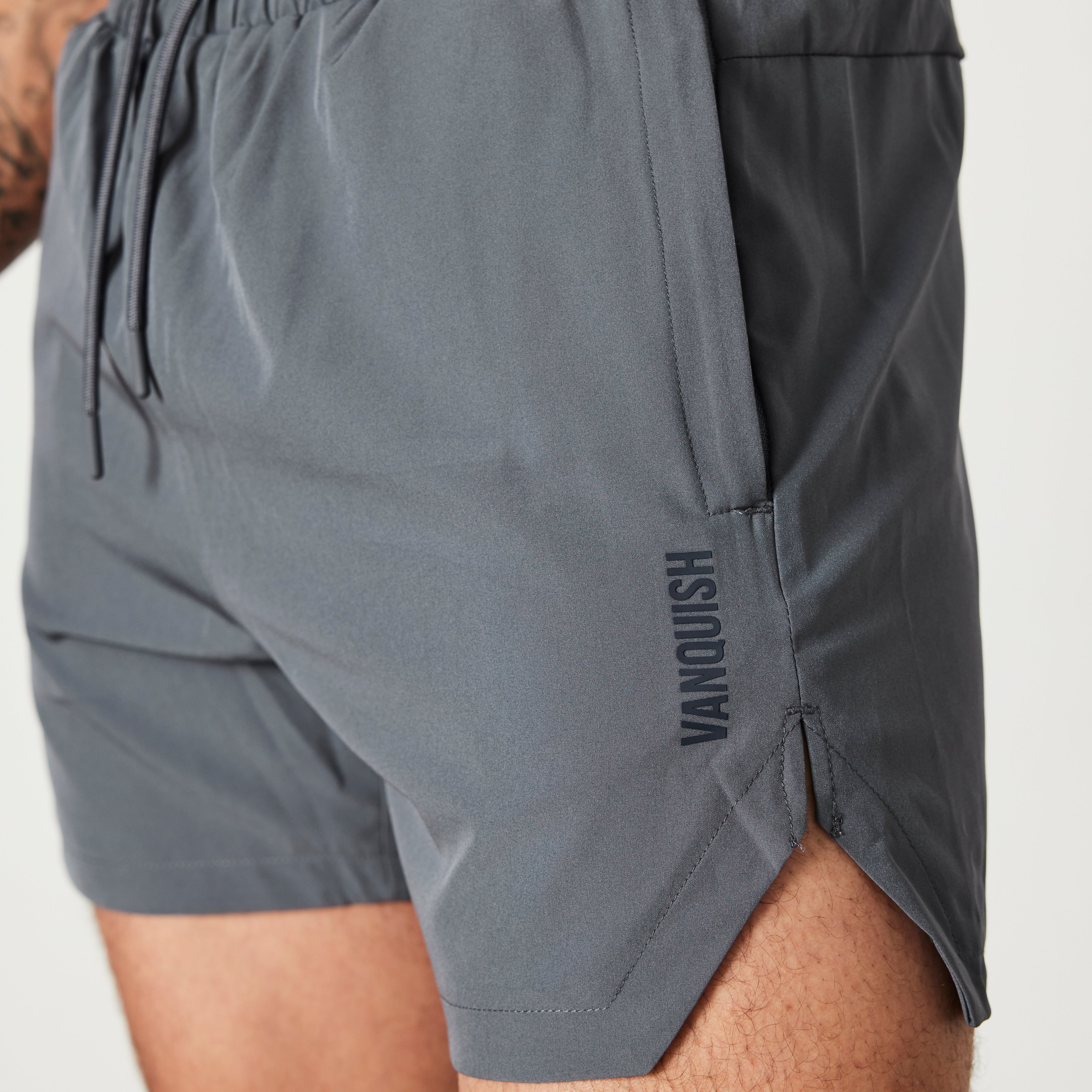 Vanquish Essential Denim Blue Performance 4" Shorts - Image 3