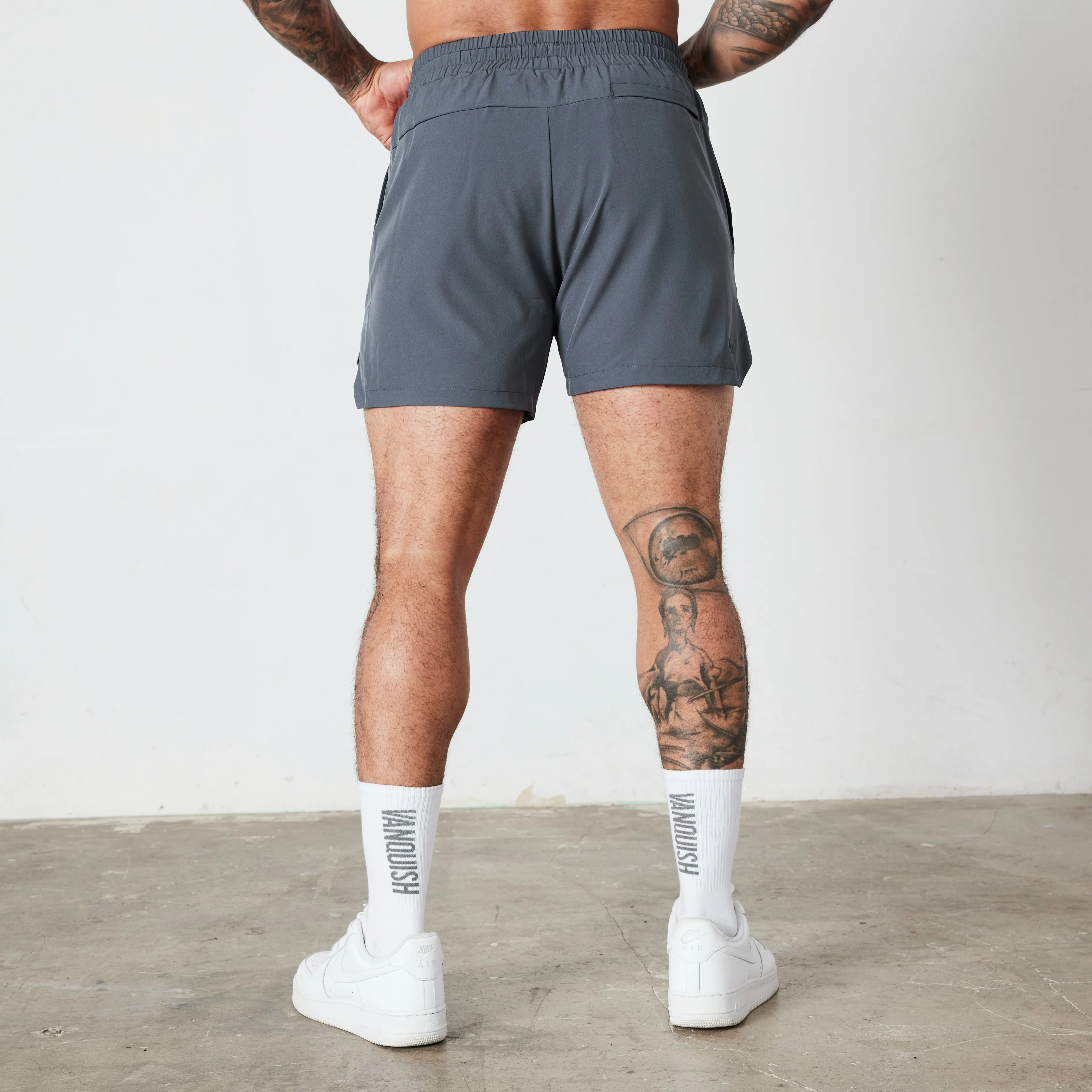 Vanquish Essential Denim Blue Performance 4" Shorts - Image 4