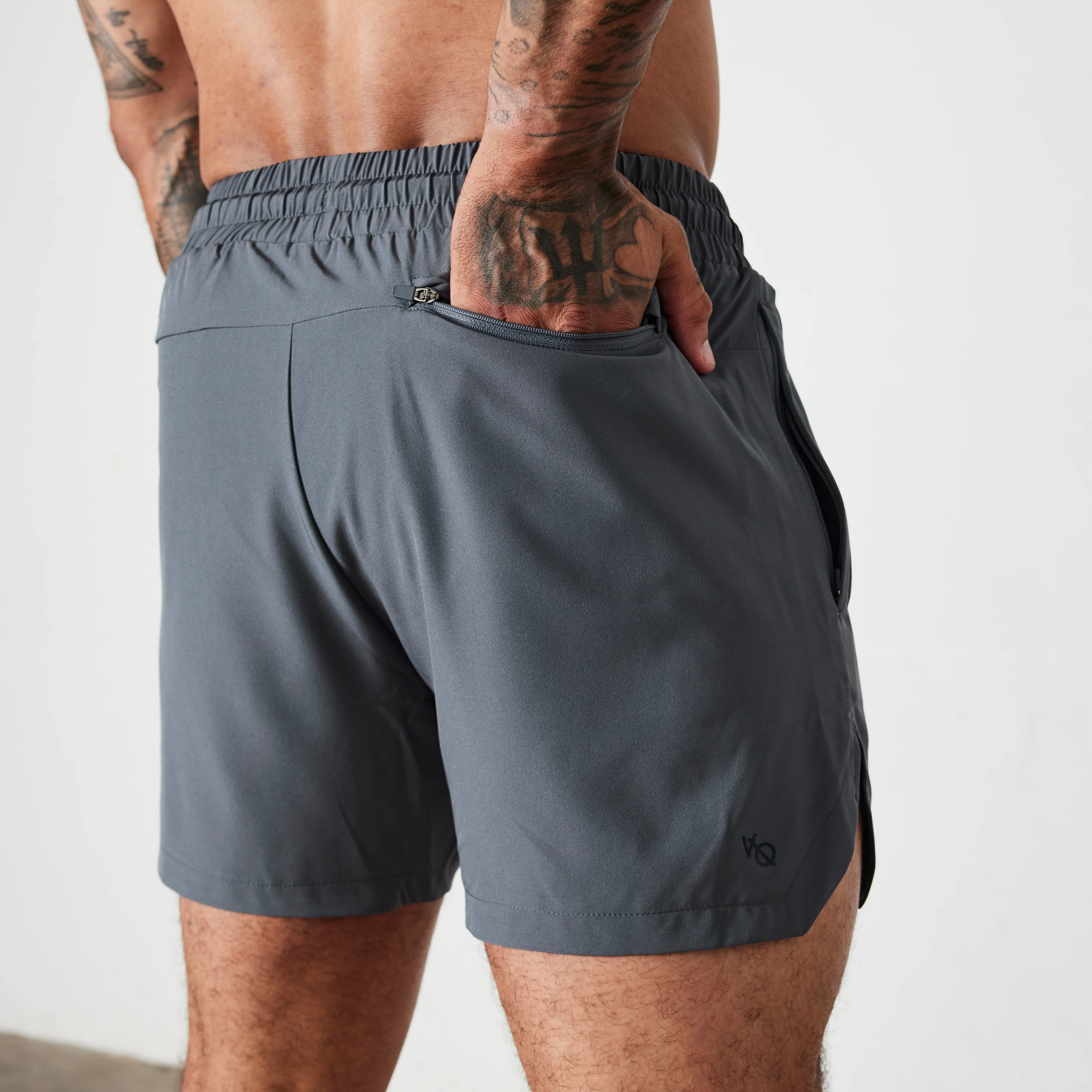 Vanquish Essential Denim Blue Performance 4" Shorts - Image 5