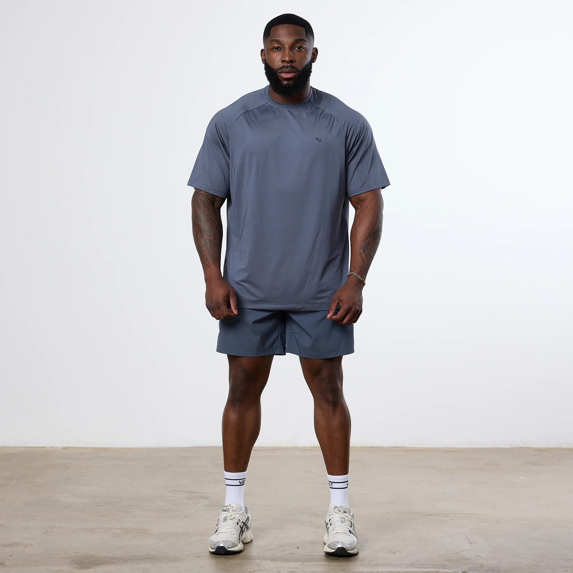 Vanquish Essential Denim Blue Performance Oversized T Shirt - Image 3