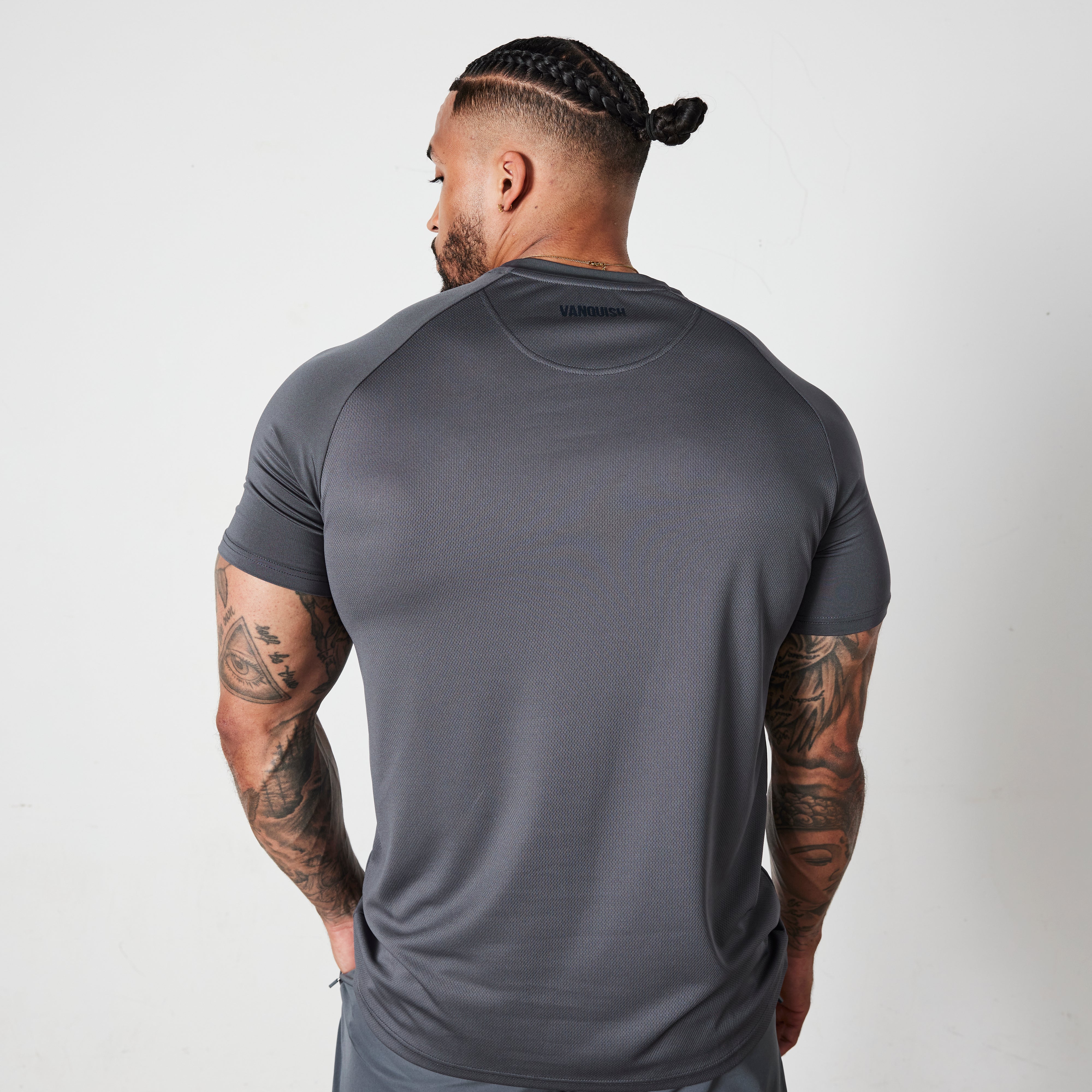 Vanquish Essential Denim Blue Performance Short Sleeve T Shirt - Image 4
