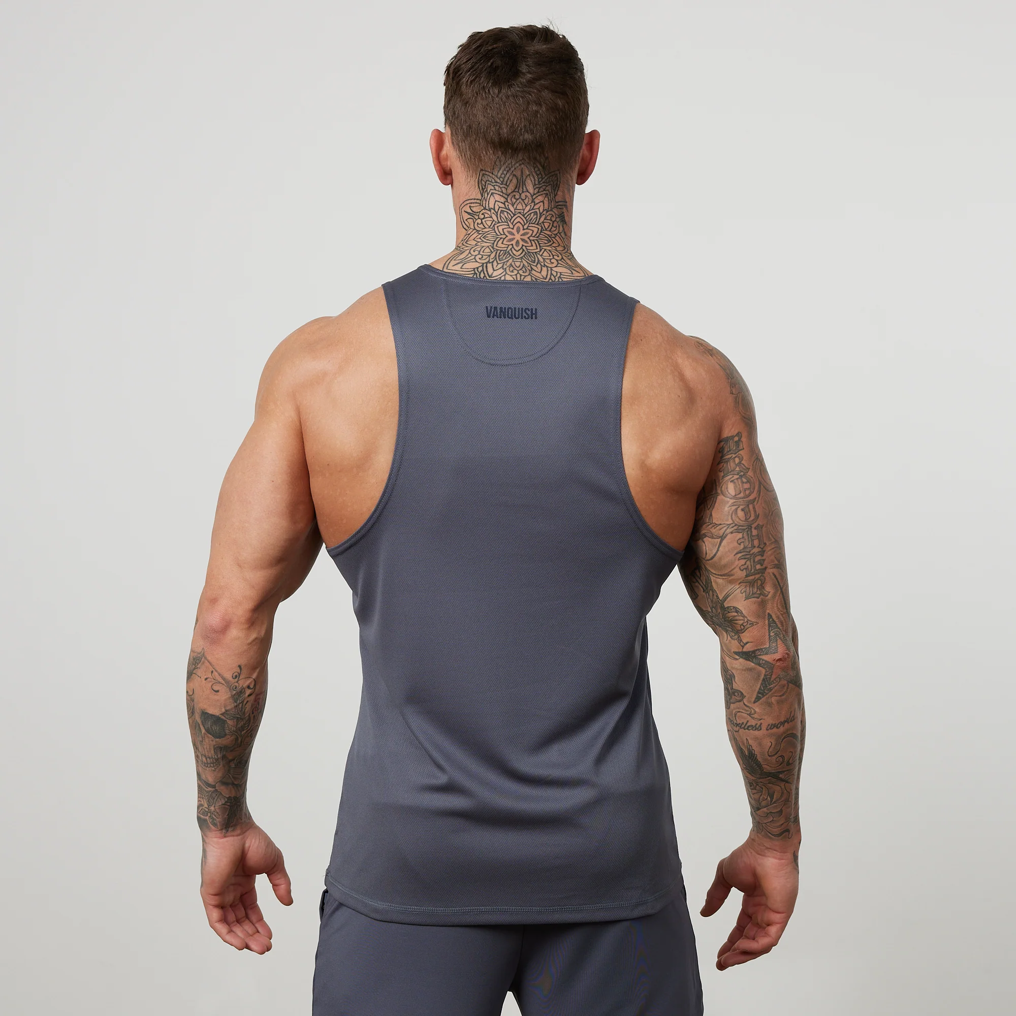 Vanquish Essential Denim Blue Performance Tank Top - Image 2
