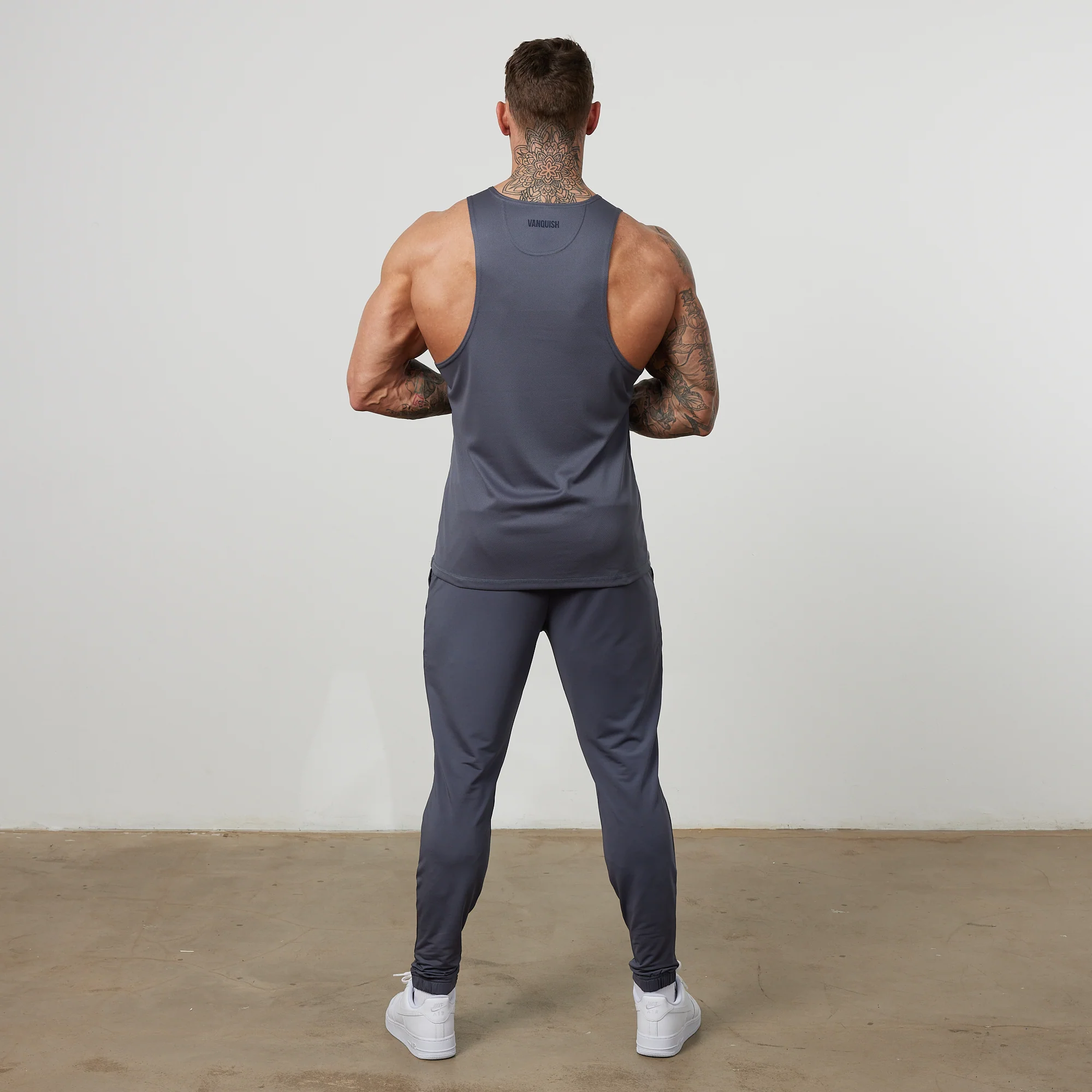Vanquish Essential Denim Blue Performance Tank Top - Image 3