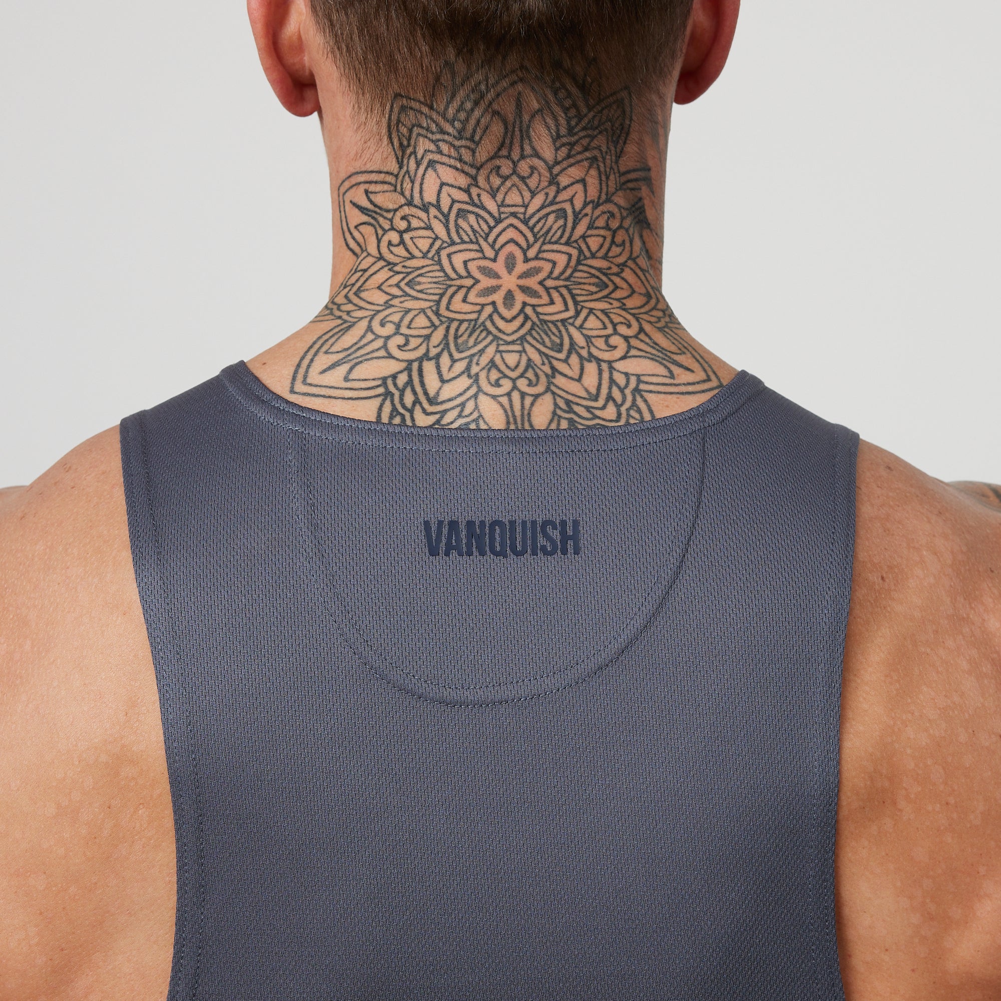 Vanquish Essential Denim Blue Performance Tank Top - Image 4