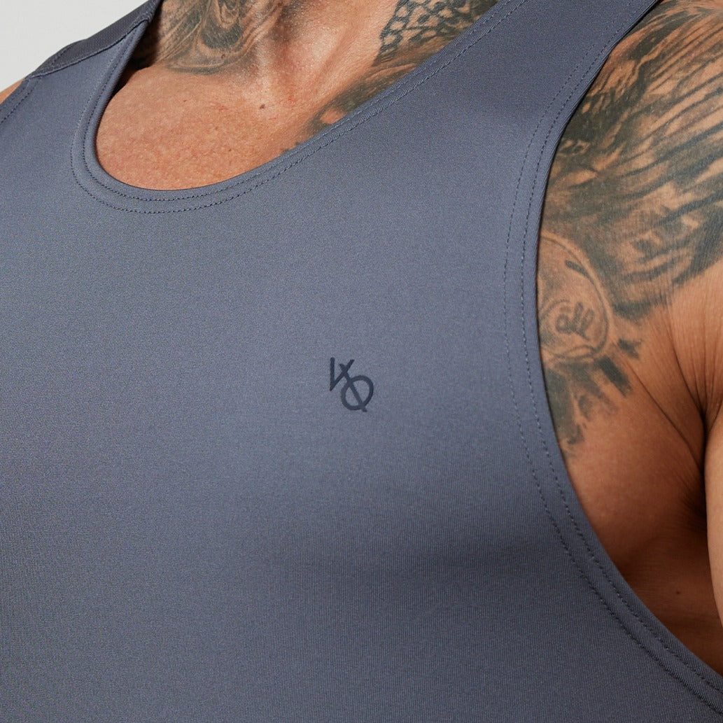 Vanquish Essential Denim Blue Performance Tank Top - Image 5