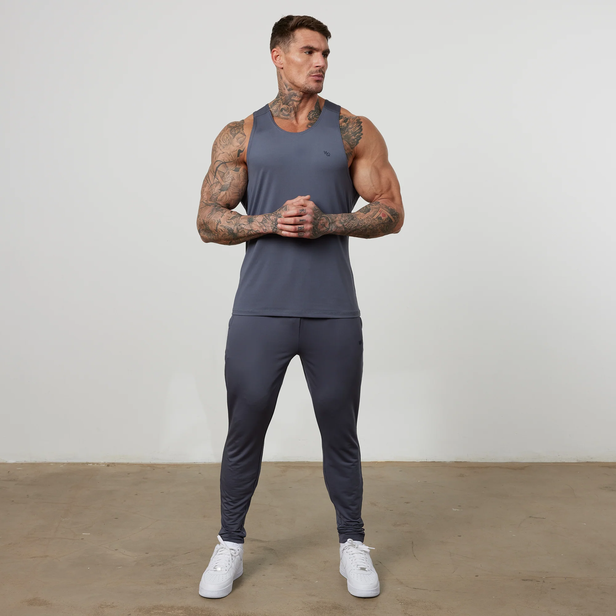 Vanquish Essential Denim Blue Performance Tank Top - Image 6