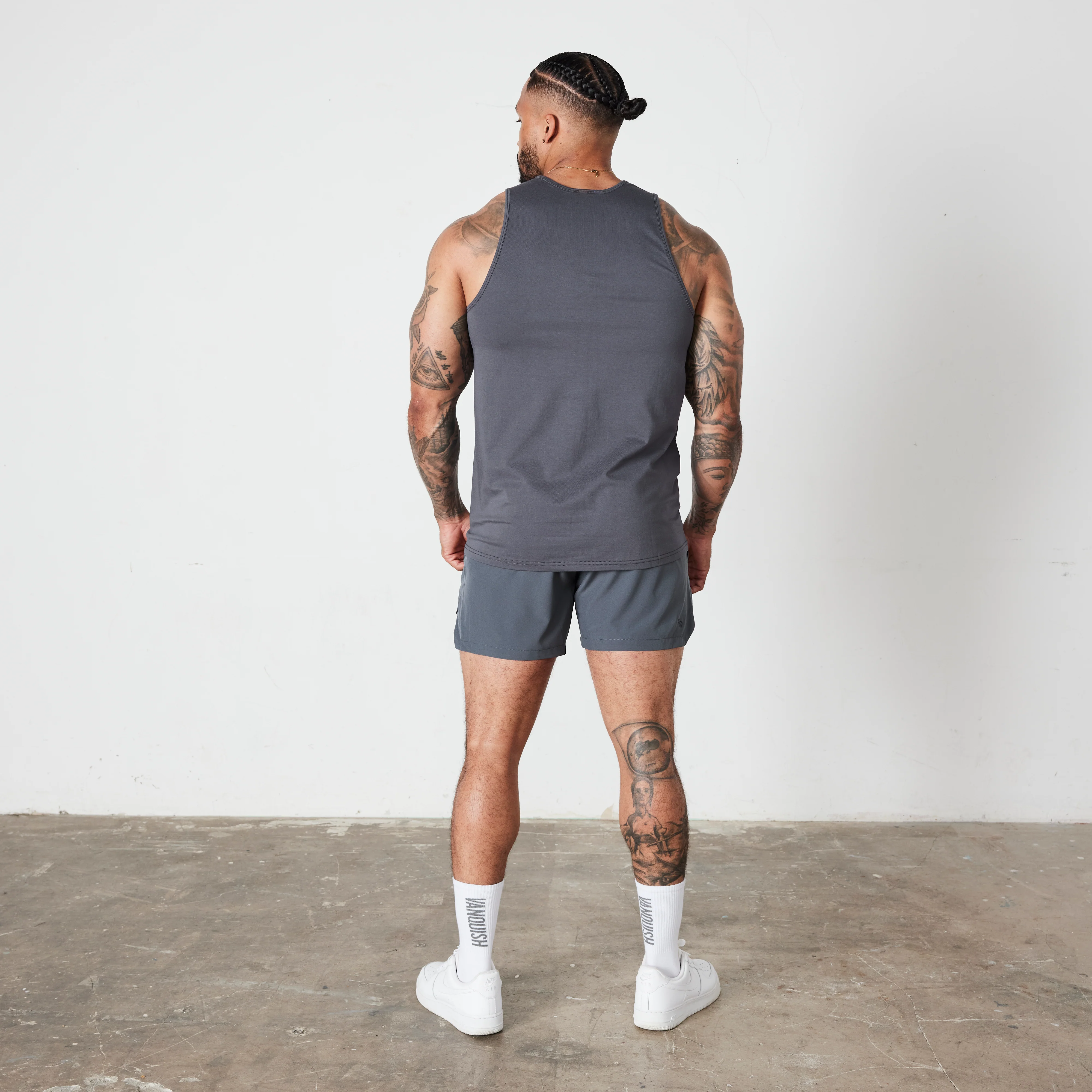 Vanquish Essential Denim Blue Regular Fit Tank Top - Image 3