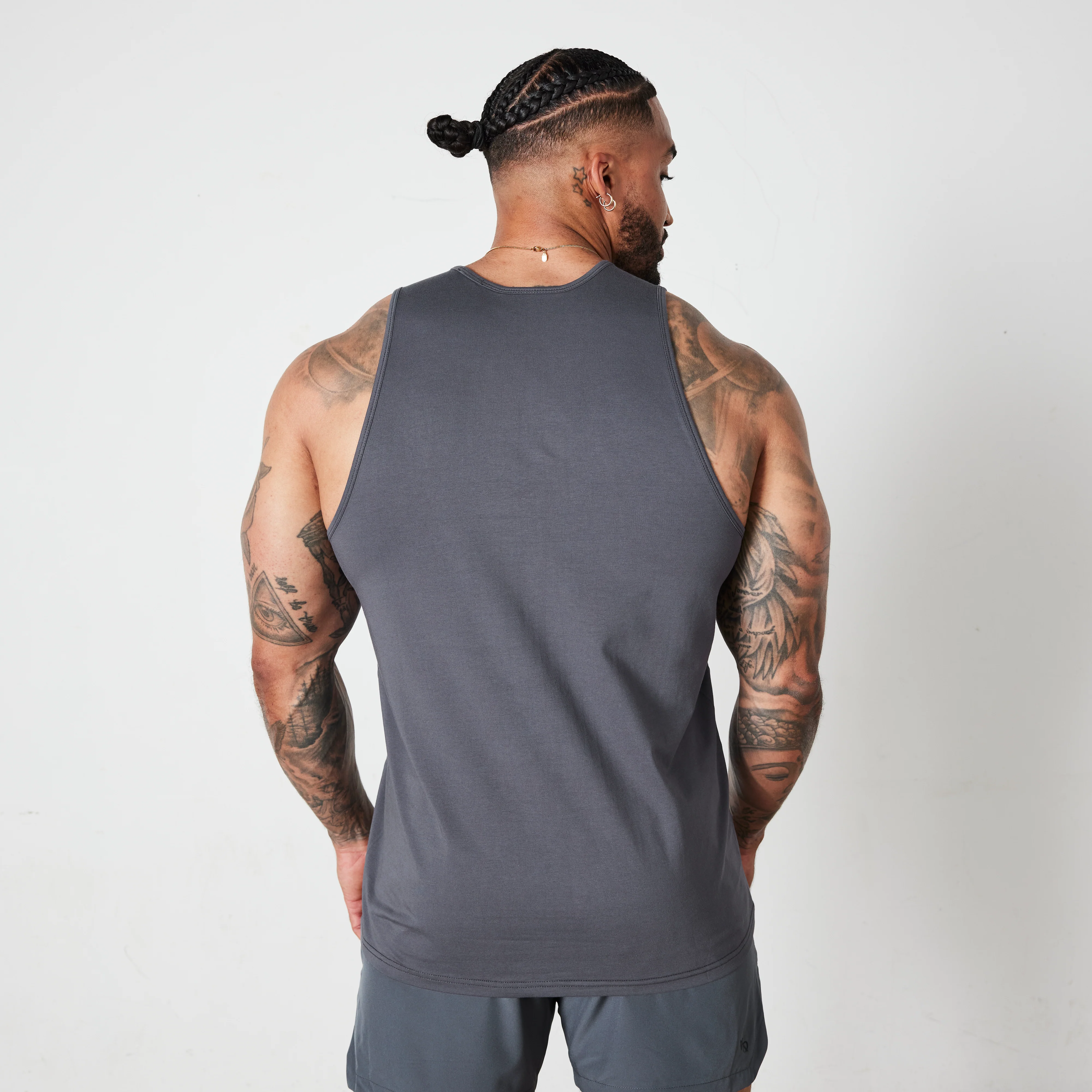 Vanquish Essential Denim Blue Regular Fit Tank Top - Image 4