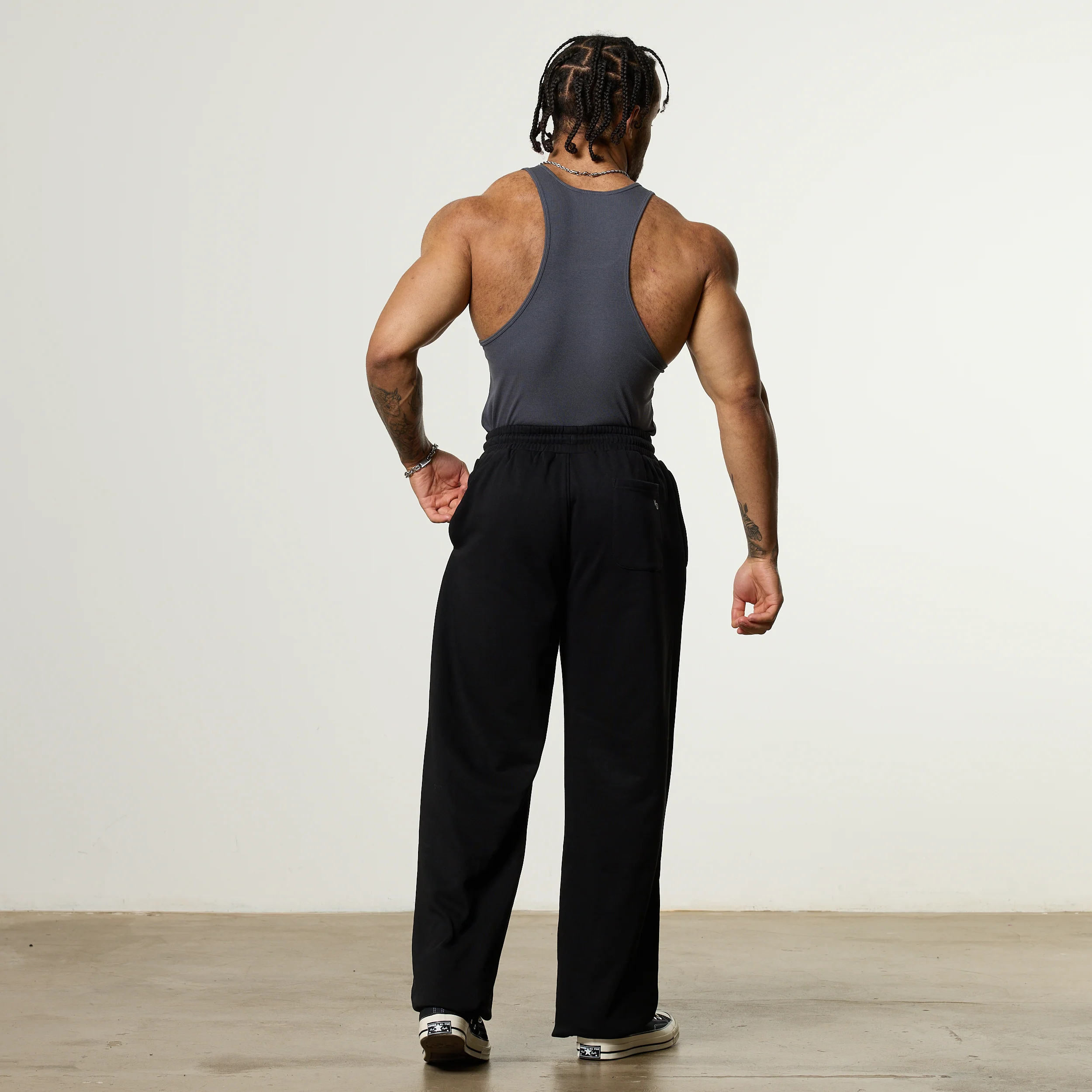 Vanquish Essential V2 Denim Blue Ribbed Tank - Image 4
