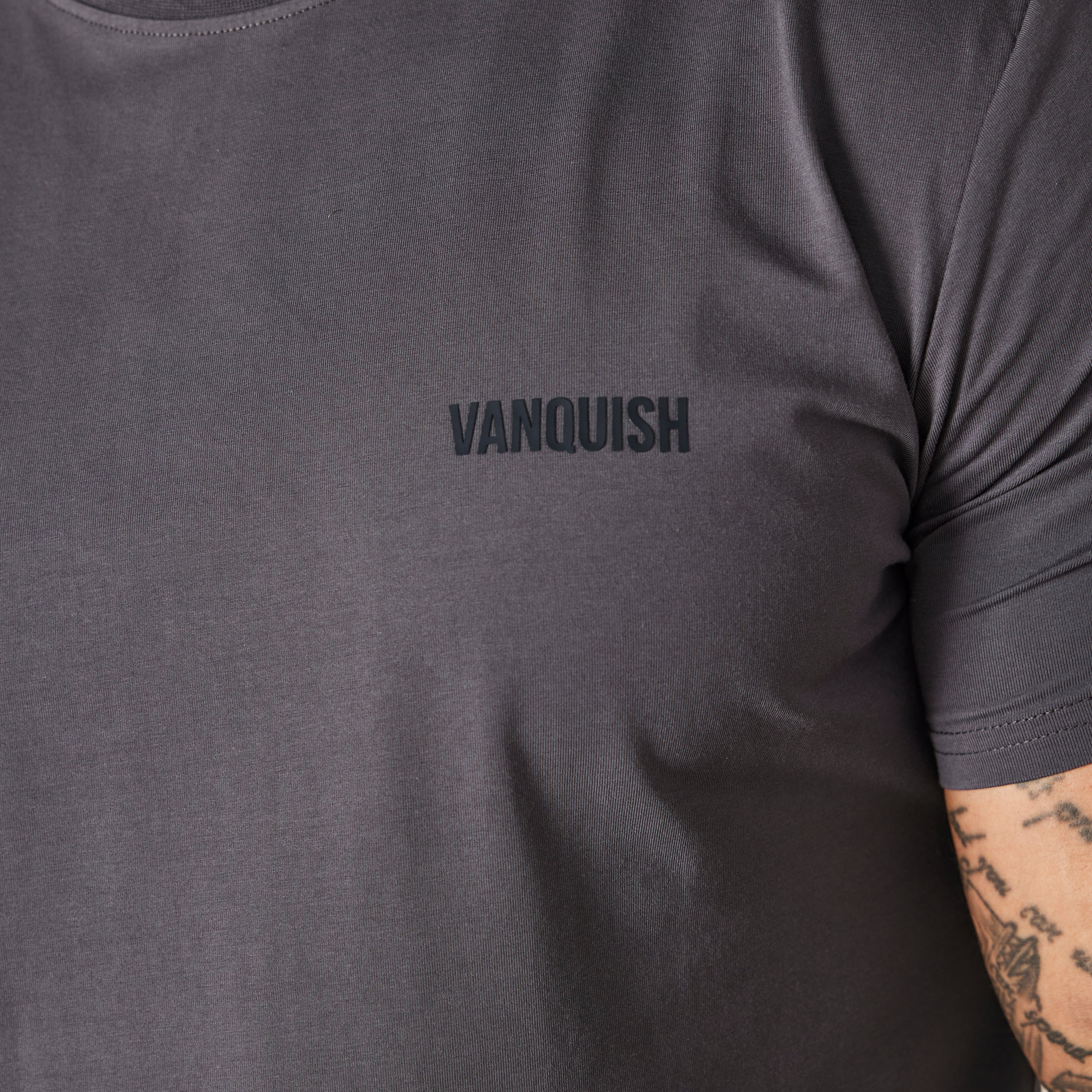 Vanquish Essential Denim Blue Slim Fit Short Sleeve T Shirt - Image 3