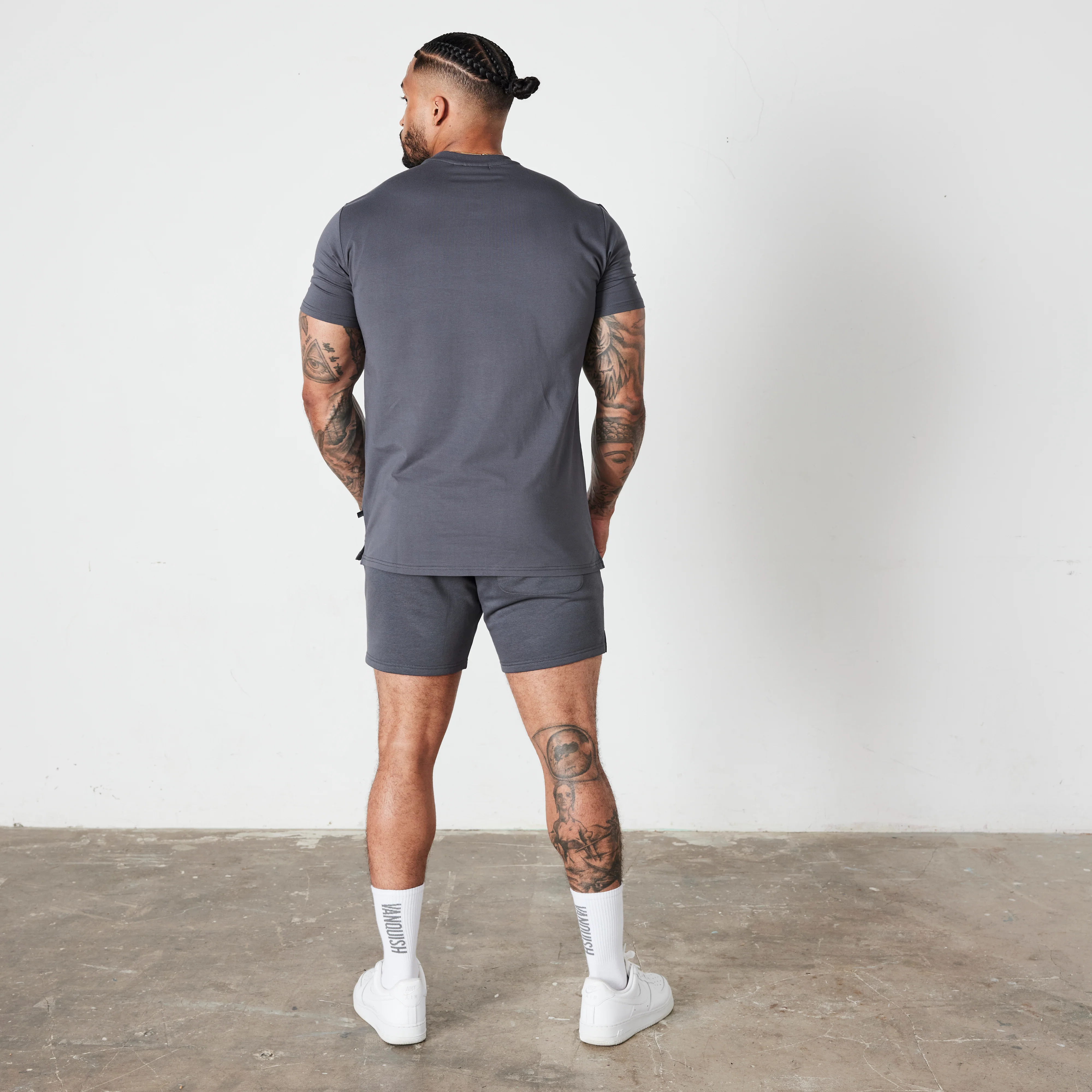 Vanquish Essential Denim Blue Slim Fit Short Sleeve T Shirt - Image 4