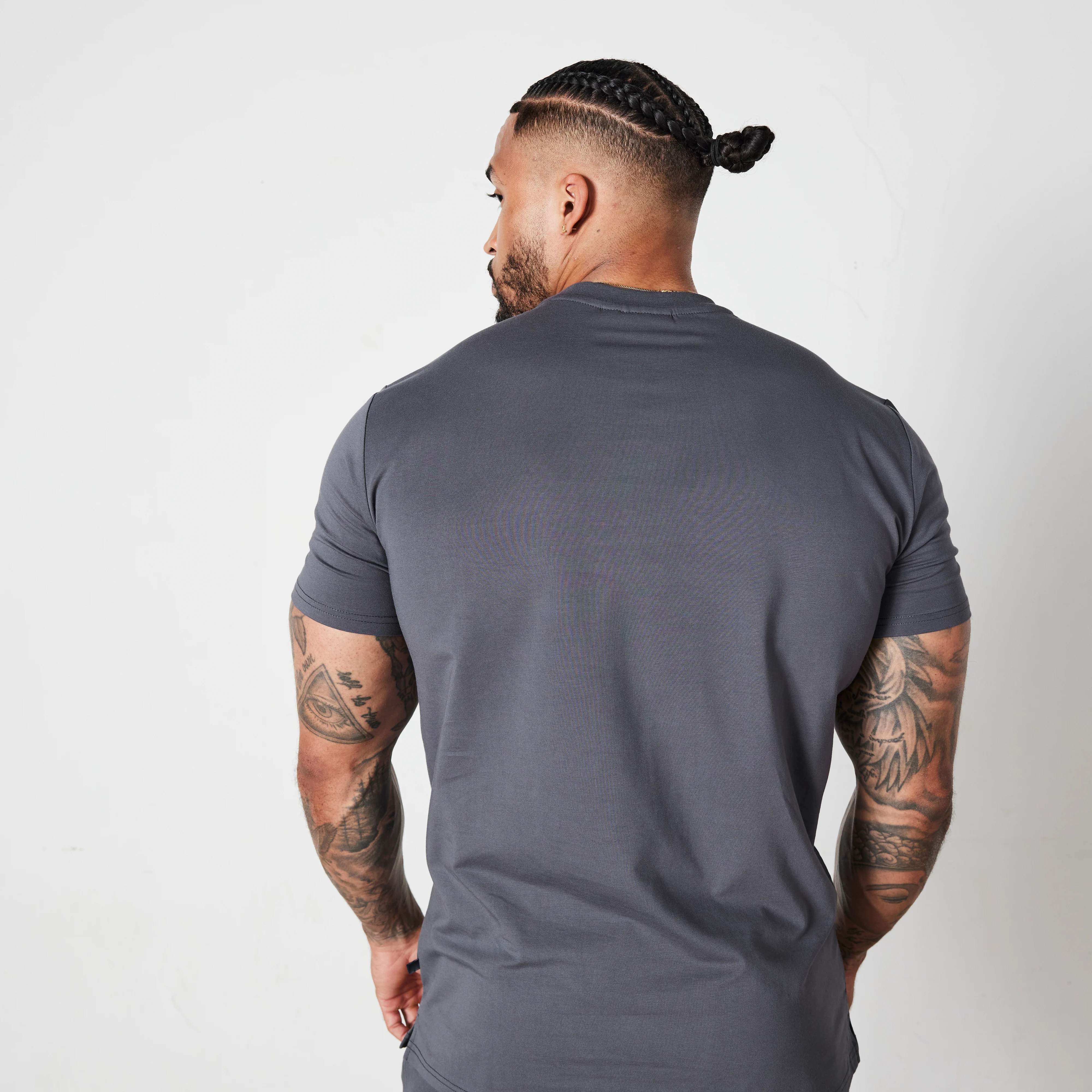 Vanquish Essential Denim Blue Slim Fit Short Sleeve T Shirt - Image 5