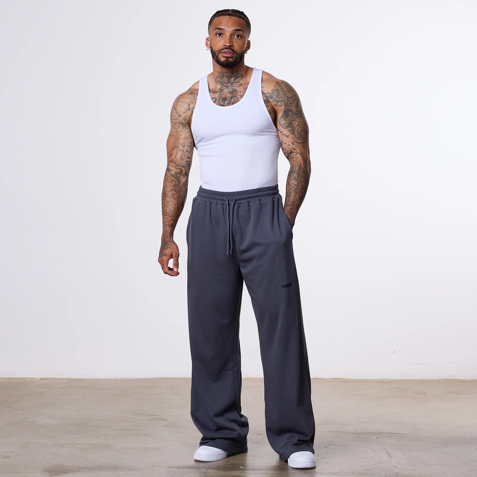 Vanquish Essential Denim Blue Straight Leg Sweatpants - Image 3