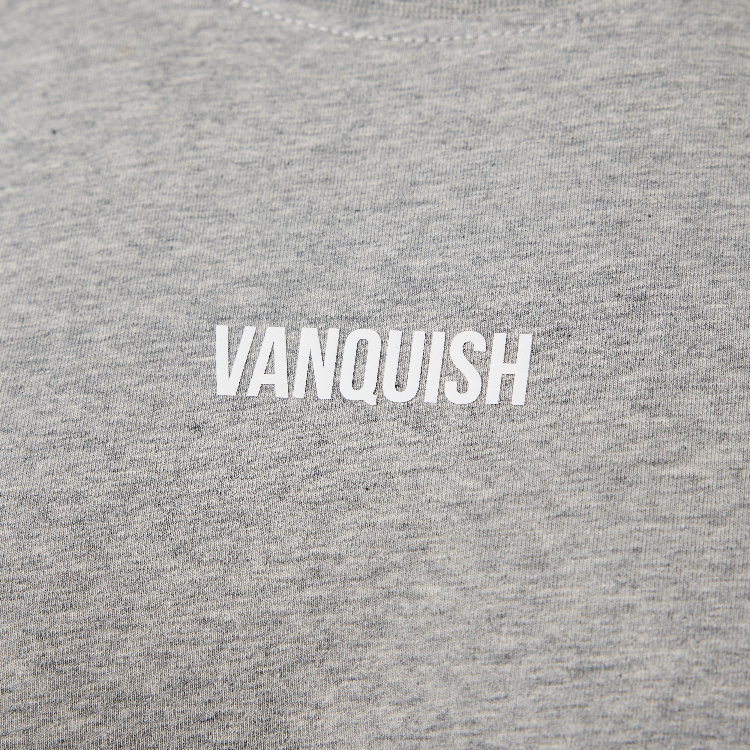 Vanquish Essential V2 Grey Melange Oversized Boxy T Shirt - Image 4