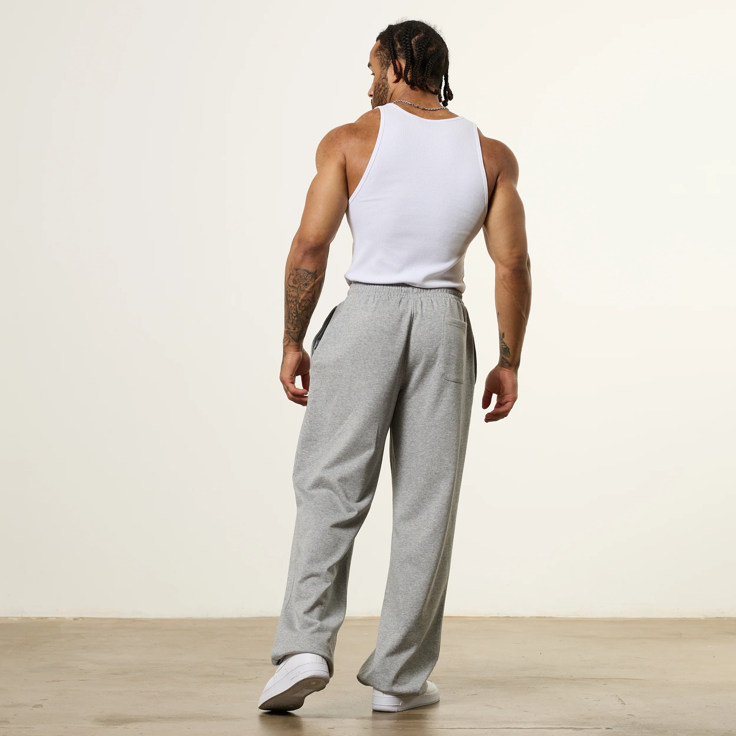Vanquish Essential V2 Grey Melange Straight Leg Sweatpants - Image 4