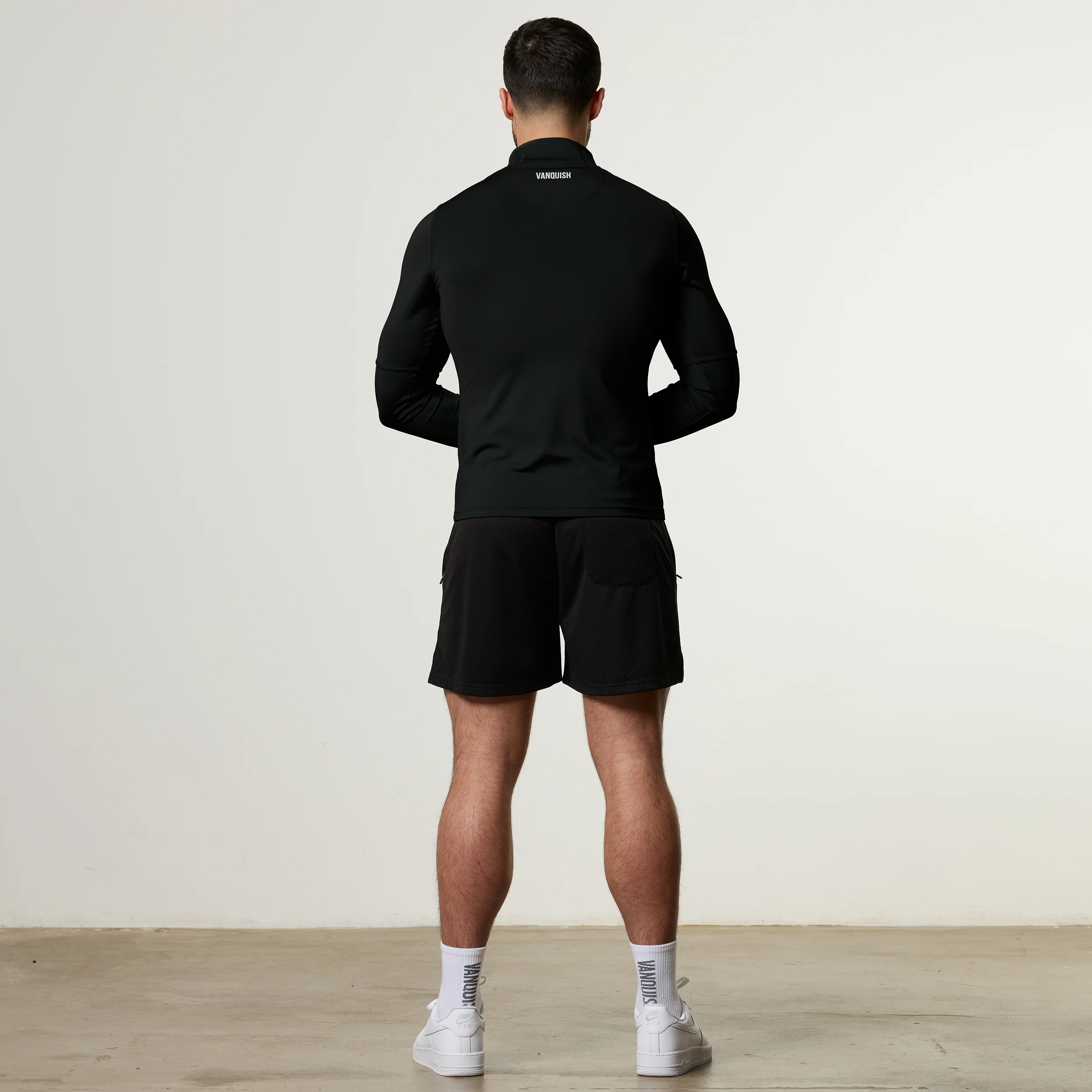 Vanquish Essential V2 Performance Black 1/4 Zip Top - Image 3