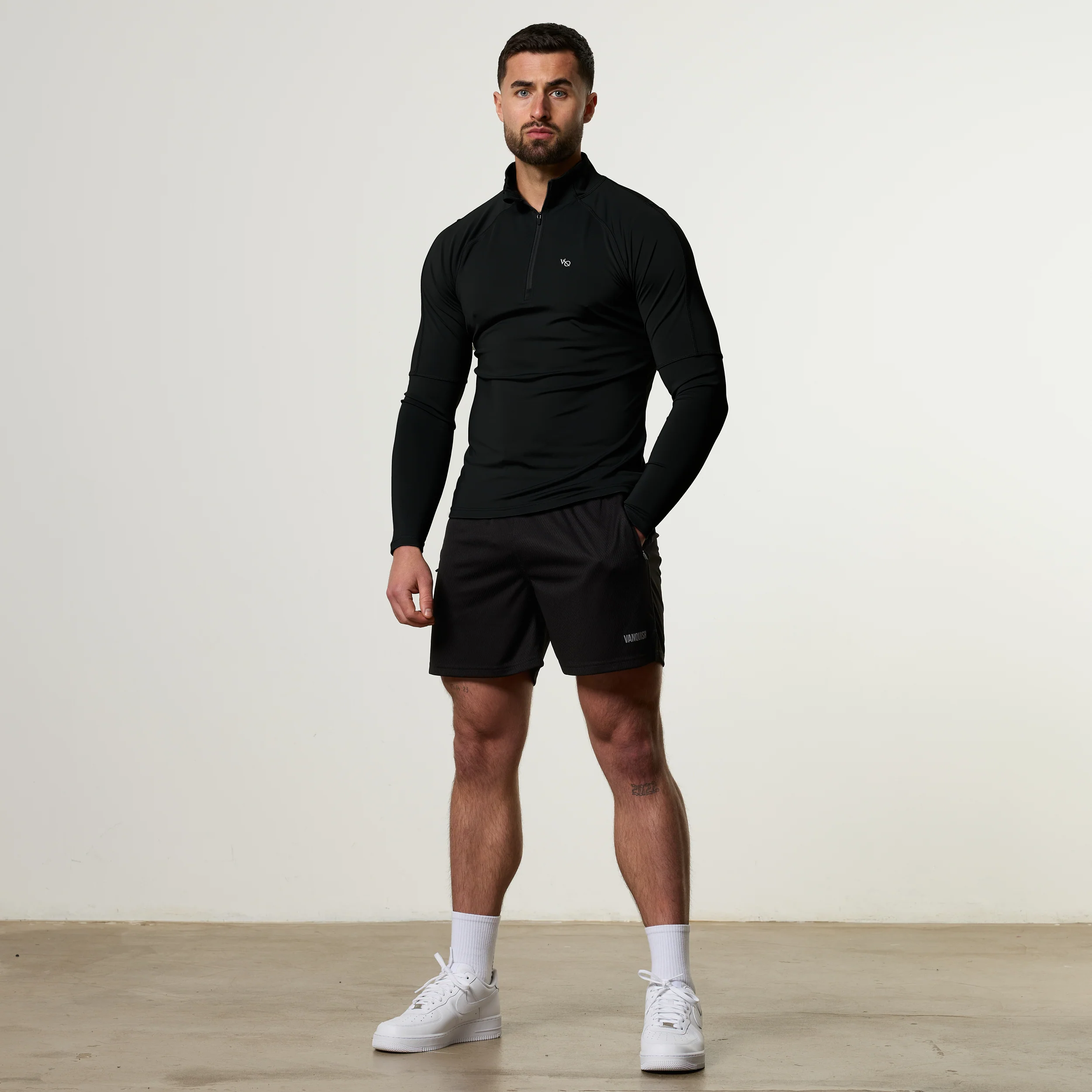 Vanquish Essential V2 Performance Black 1/4 Zip Top - Image 6