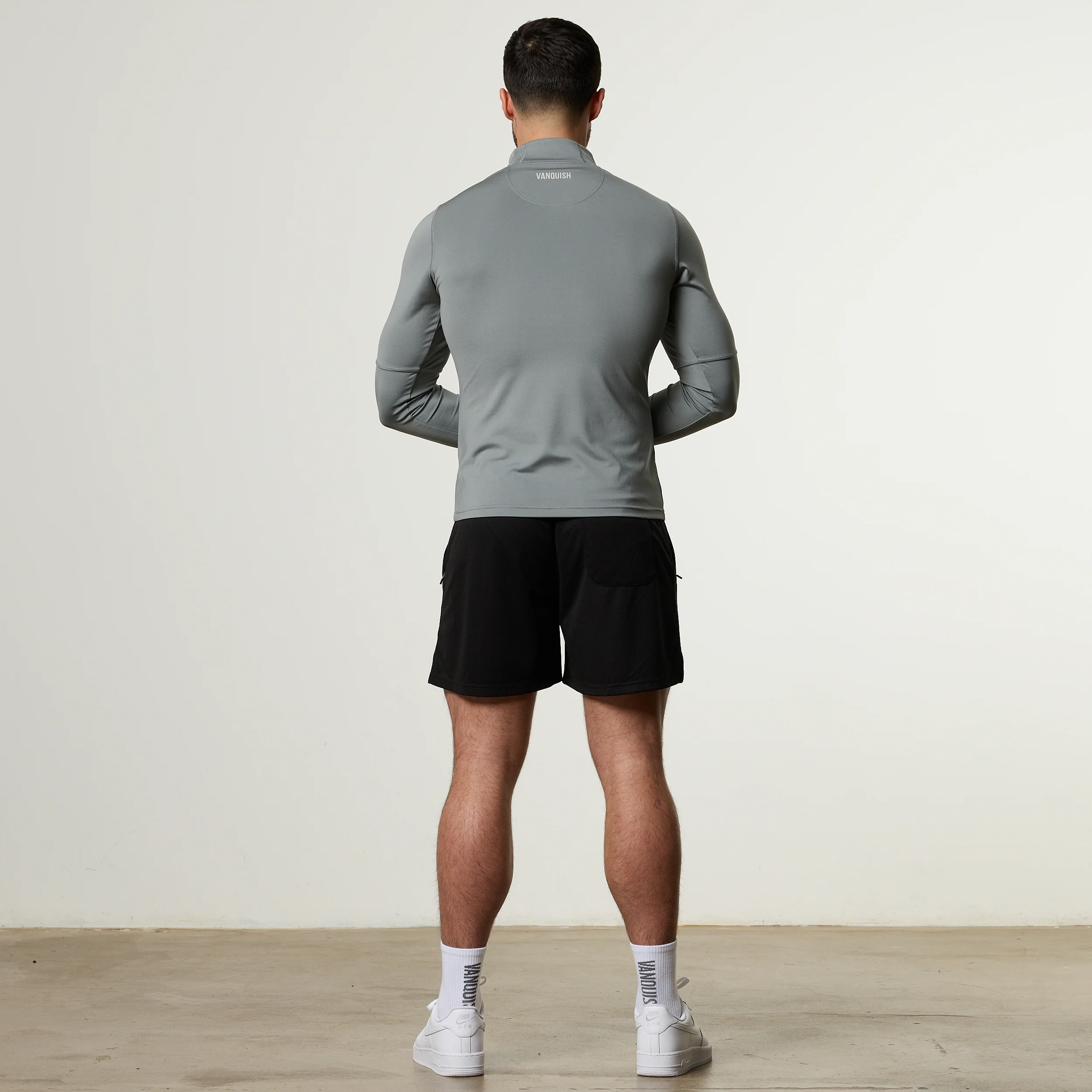 Vanquish Essential V2 Performance Steel Grey 1/4 Zip Top - Image 4