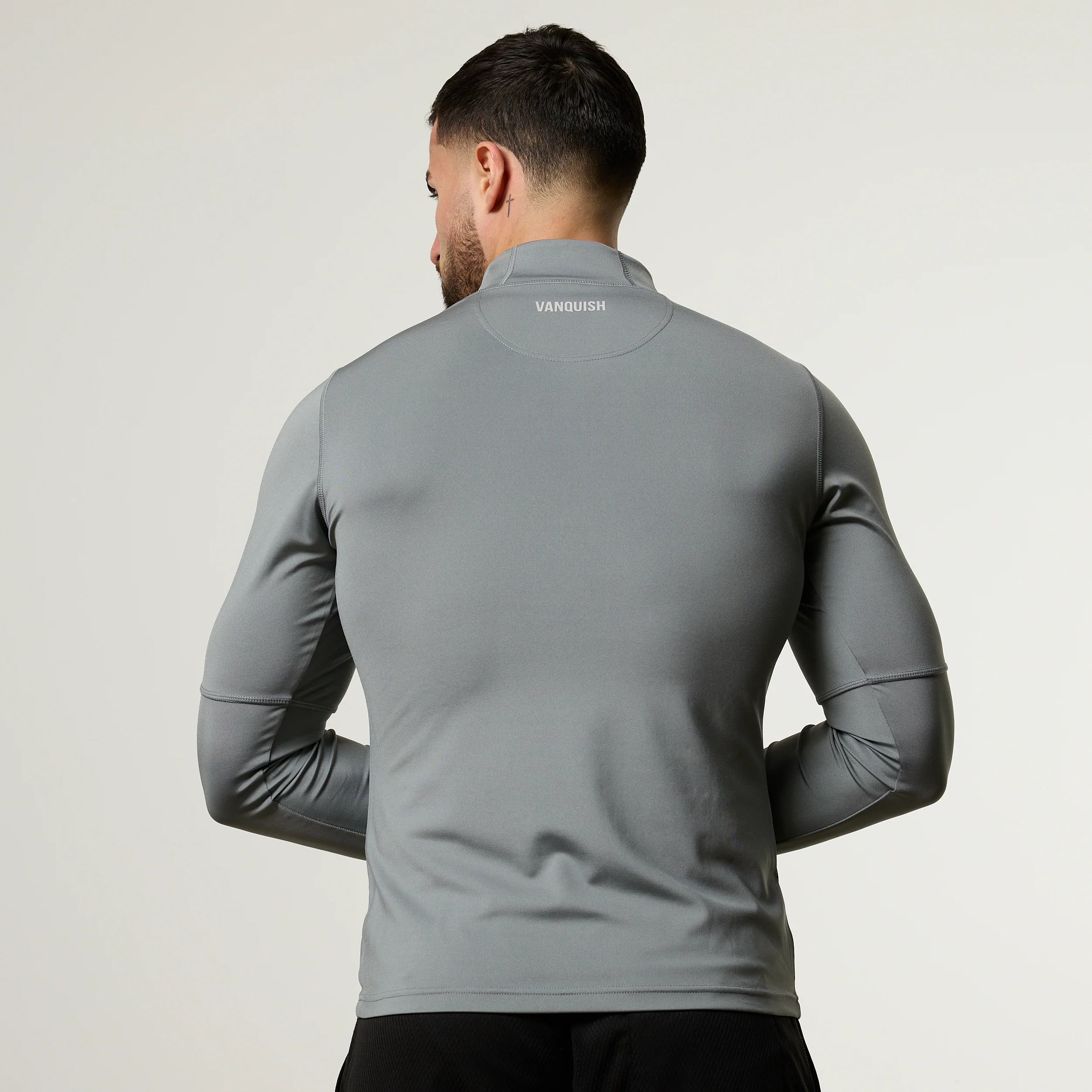 Vanquish Essential V2 Performance Steel Grey 1/4 Zip Top - Image 5