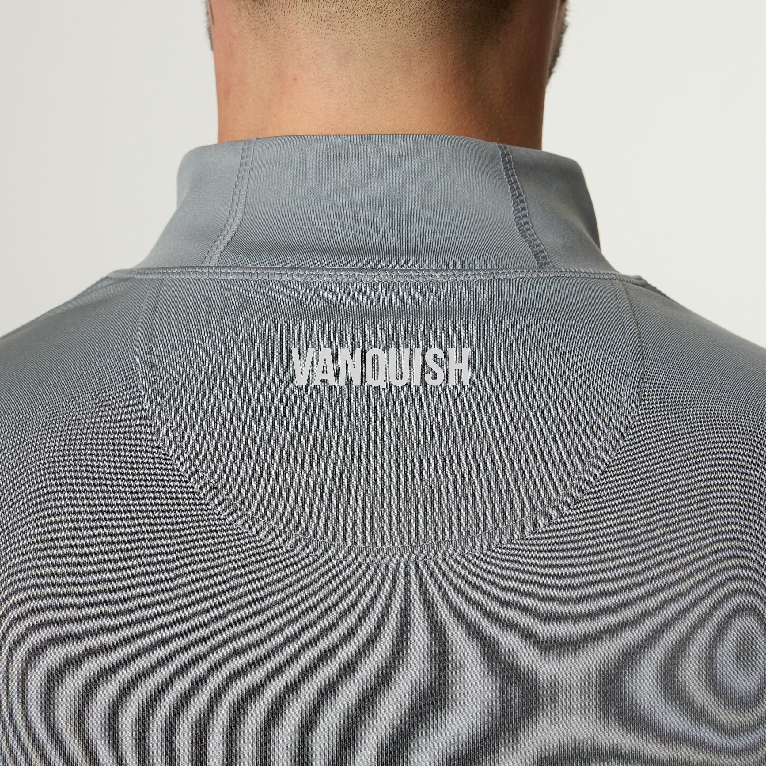 Vanquish Essential V2 Performance Steel Grey 1/4 Zip Top - Image 6