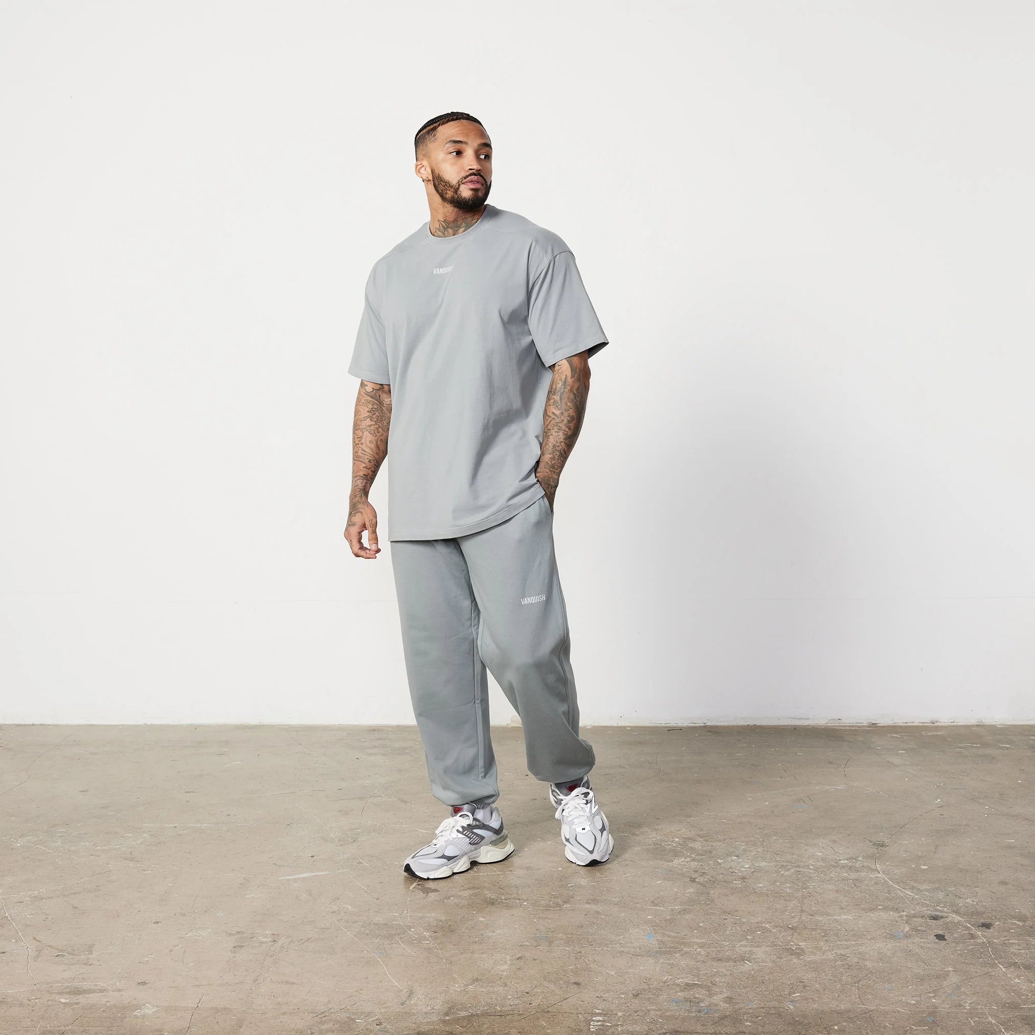Vanquish Essential Steel Grey Oversized T Shirt - Image 2
