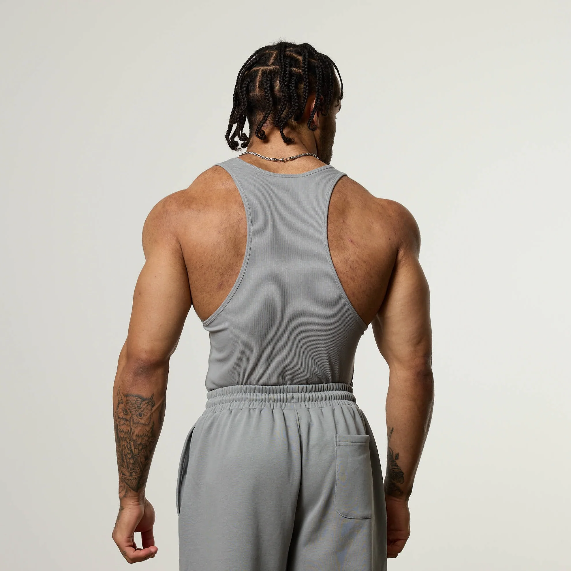 Vanquish Essential V2 Steel Grey Ribbed Tank - Image 3