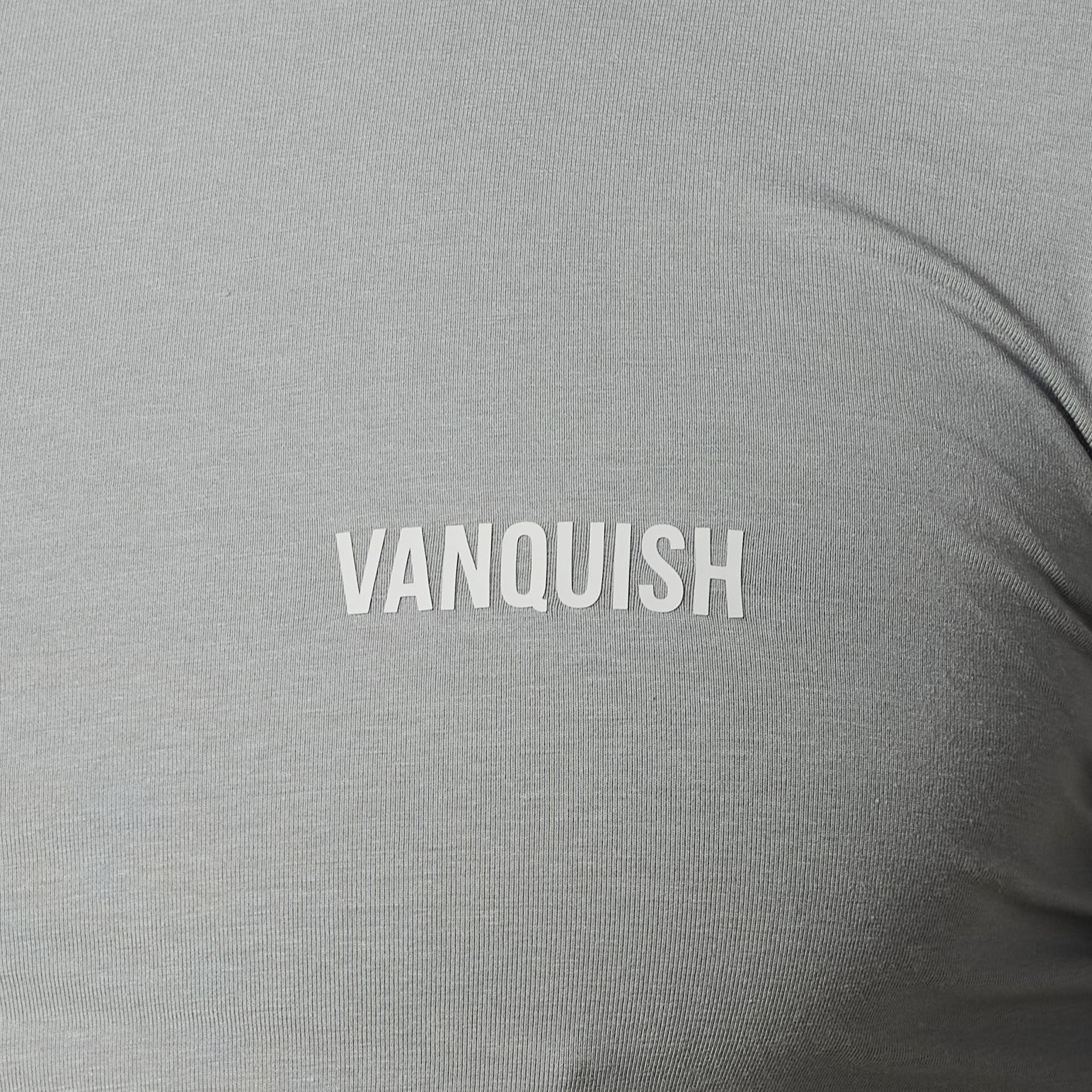 Vanquish Essential Steel Grey Slim Fit Long Sleeve T Shirt - Image 2