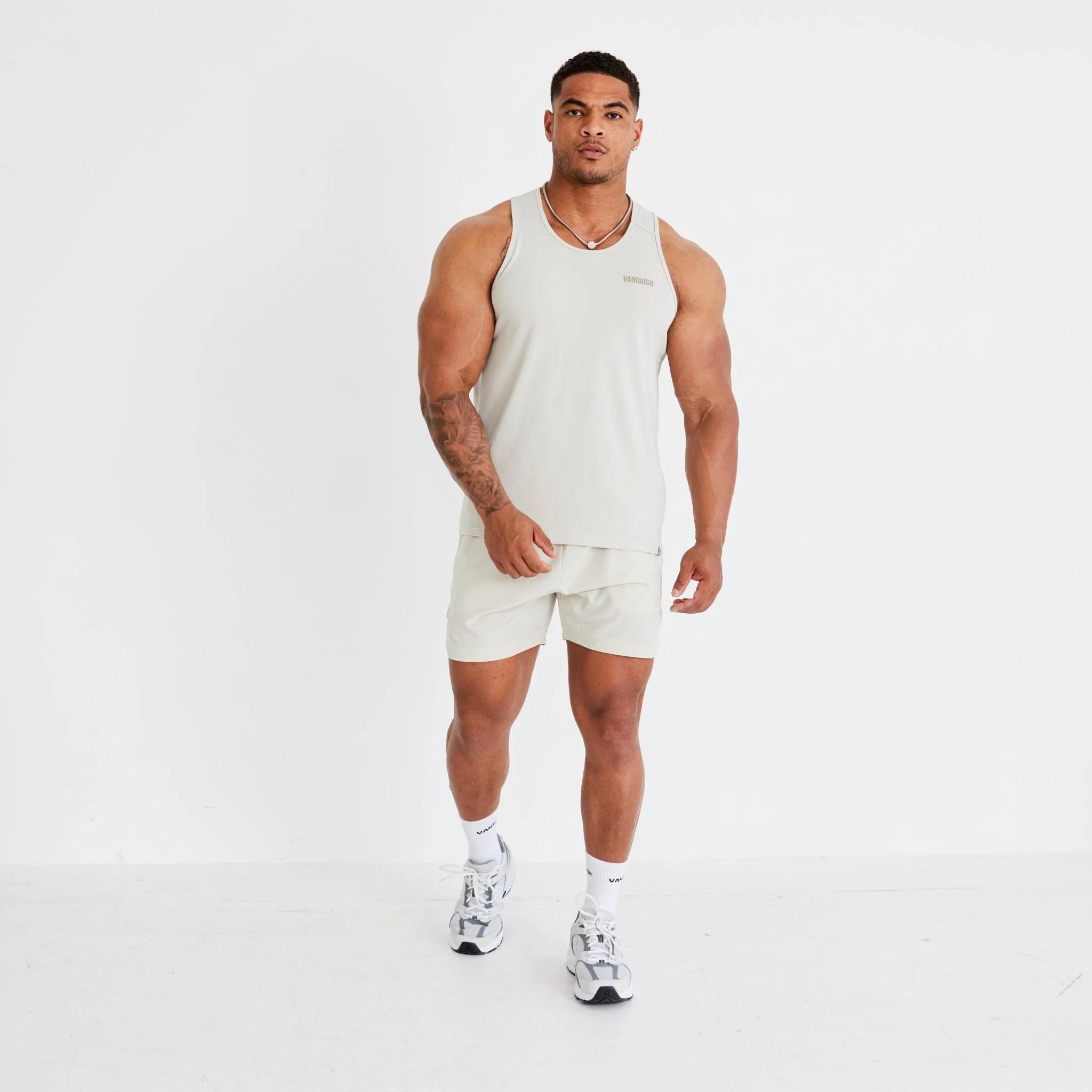 Vanquish Essential Stone Regular Fit Tank Top - Image 2