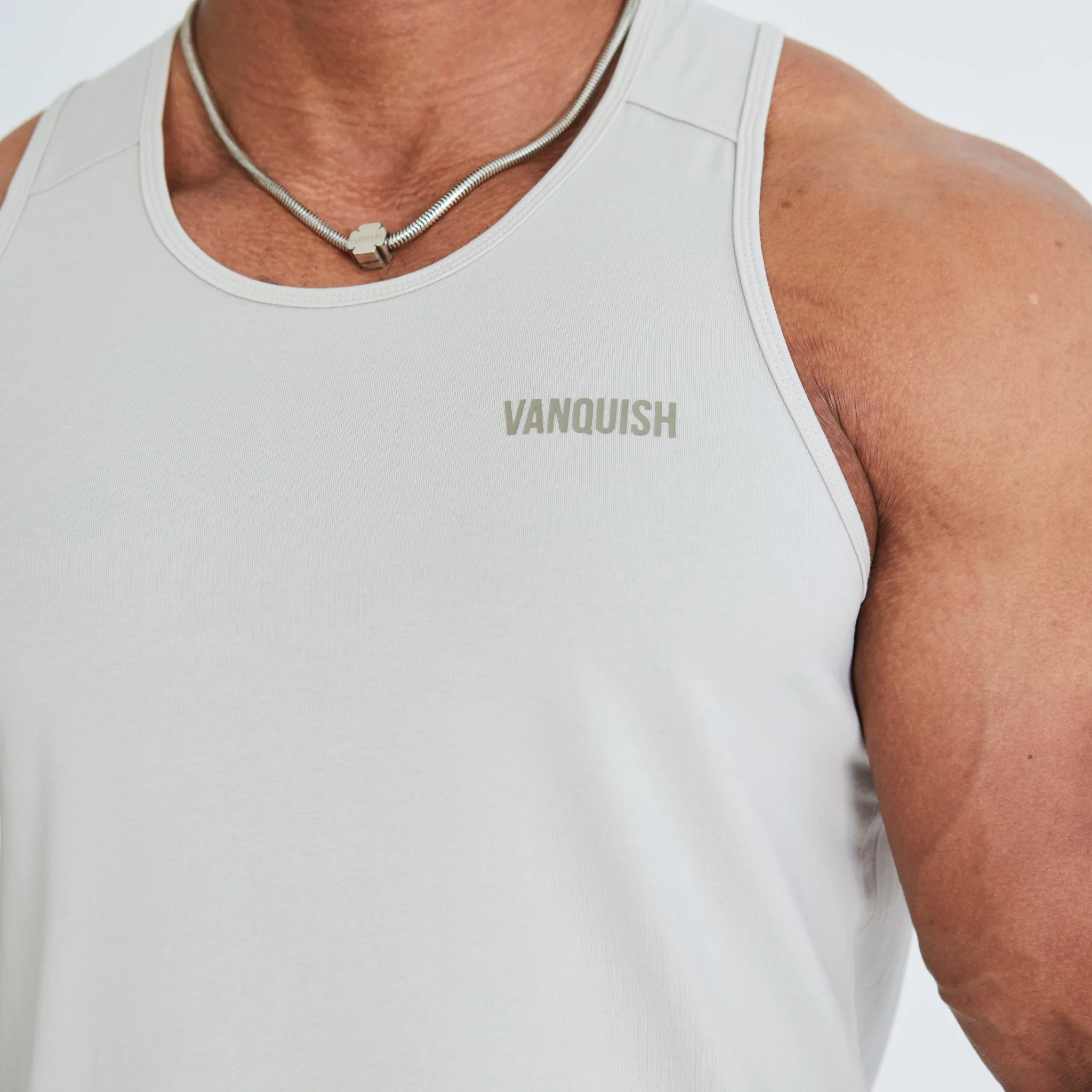 Vanquish Essential Stone Regular Fit Tank Top - Image 3
