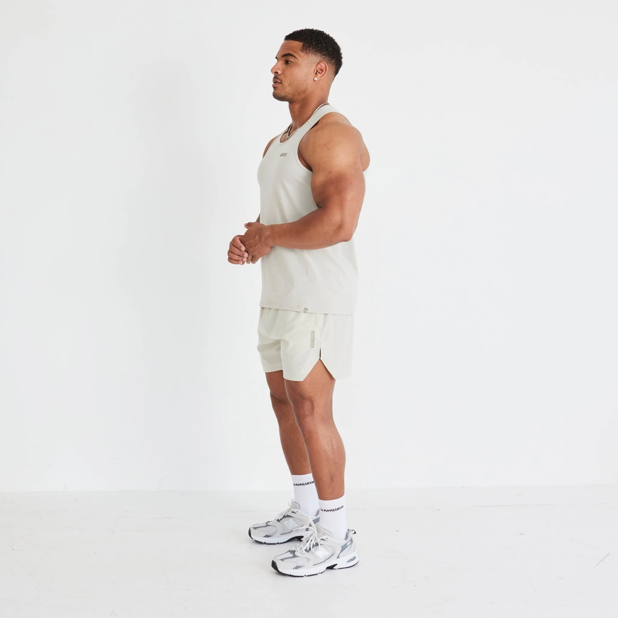 Vanquish Essential Stone Regular Fit Tank Top - Image 4
