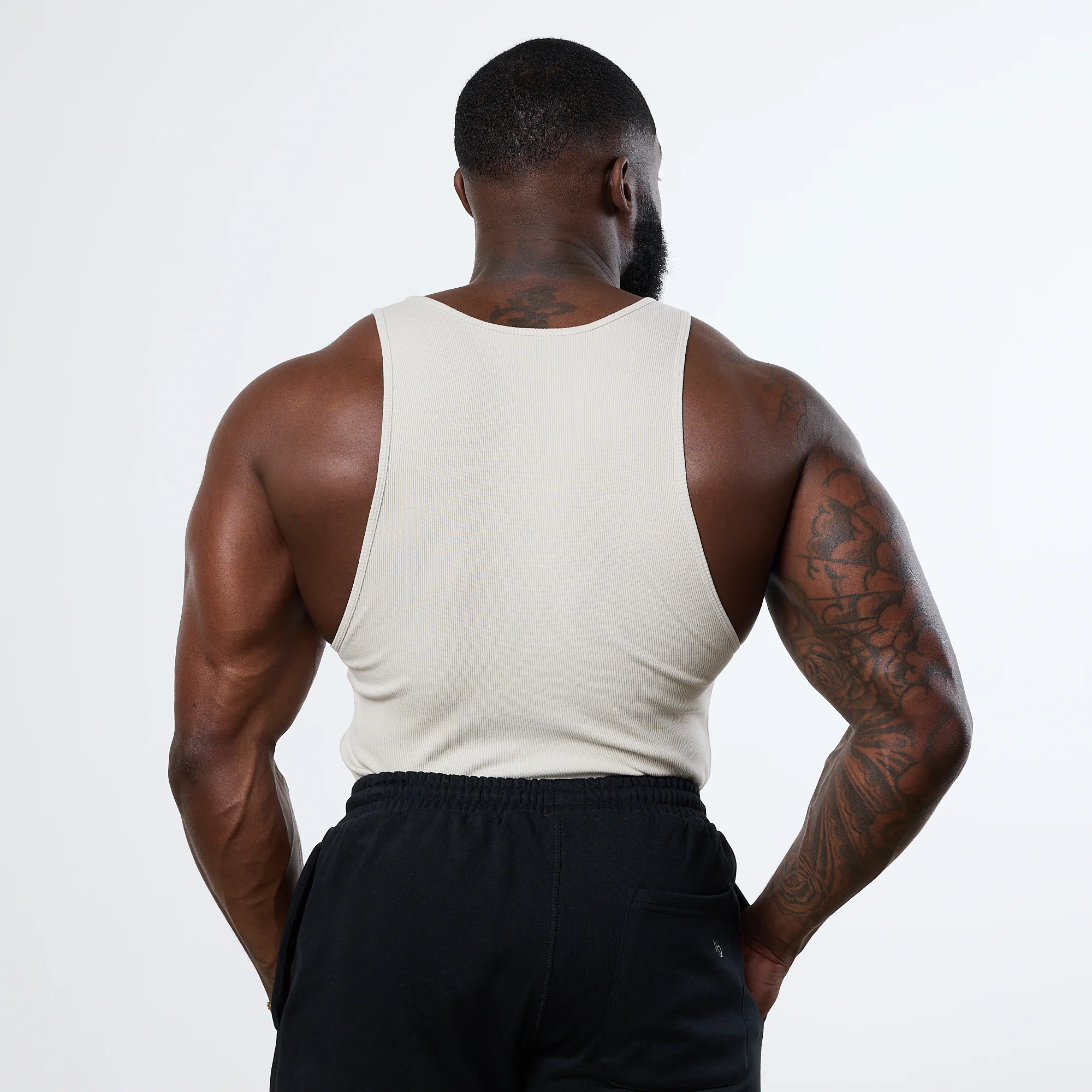 Vanquish Essential V2 Stone Ribbed Tank - Image 3