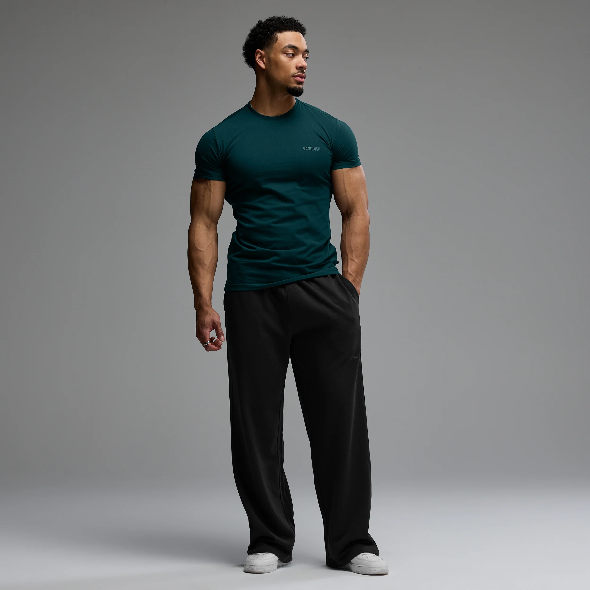 VANQUISH ESSENTIAL TEAL SLIM FIT SHORT SLEEVE TSHIRT - Image 4