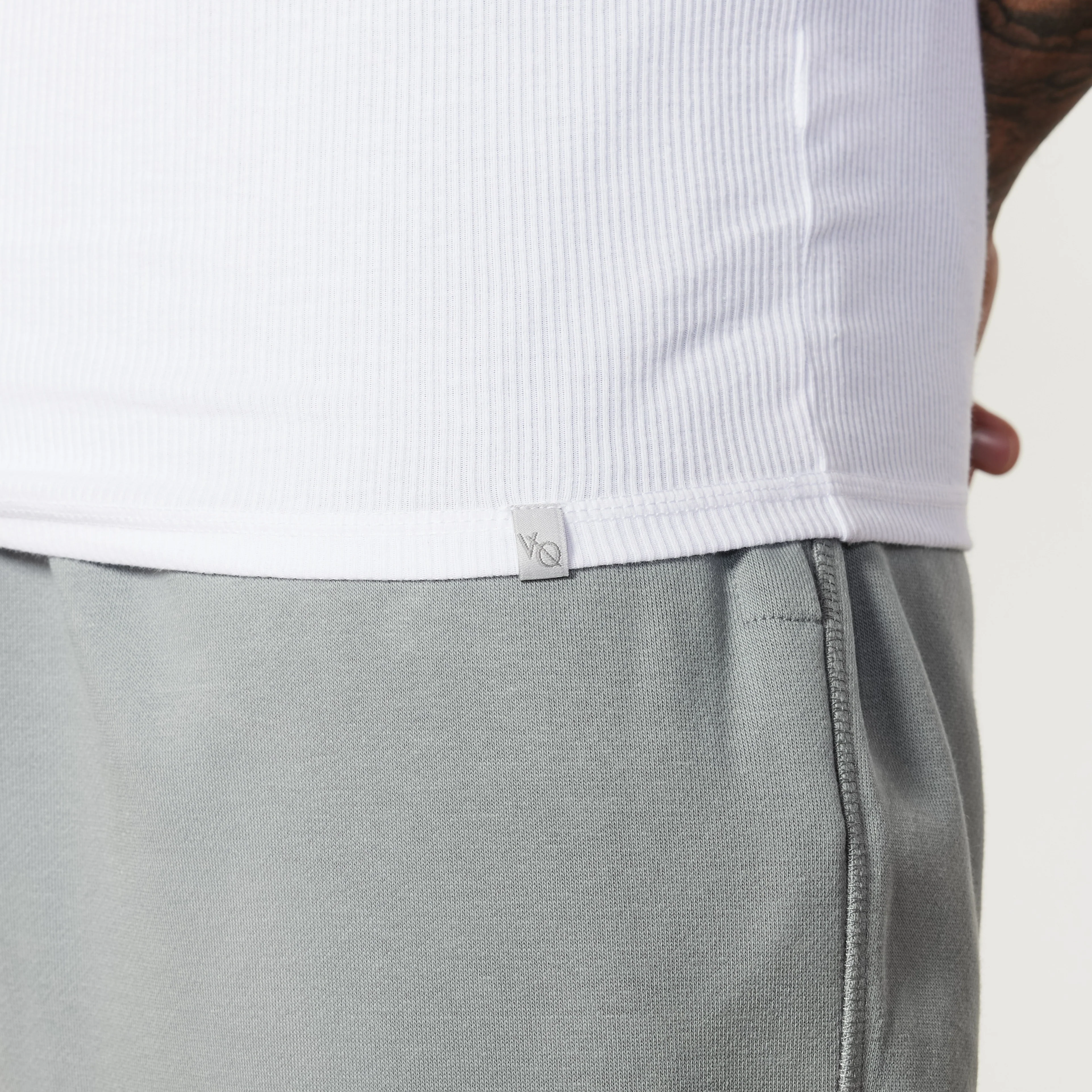 Vanquish Essential V2 White Ribbed Tank - Image 3