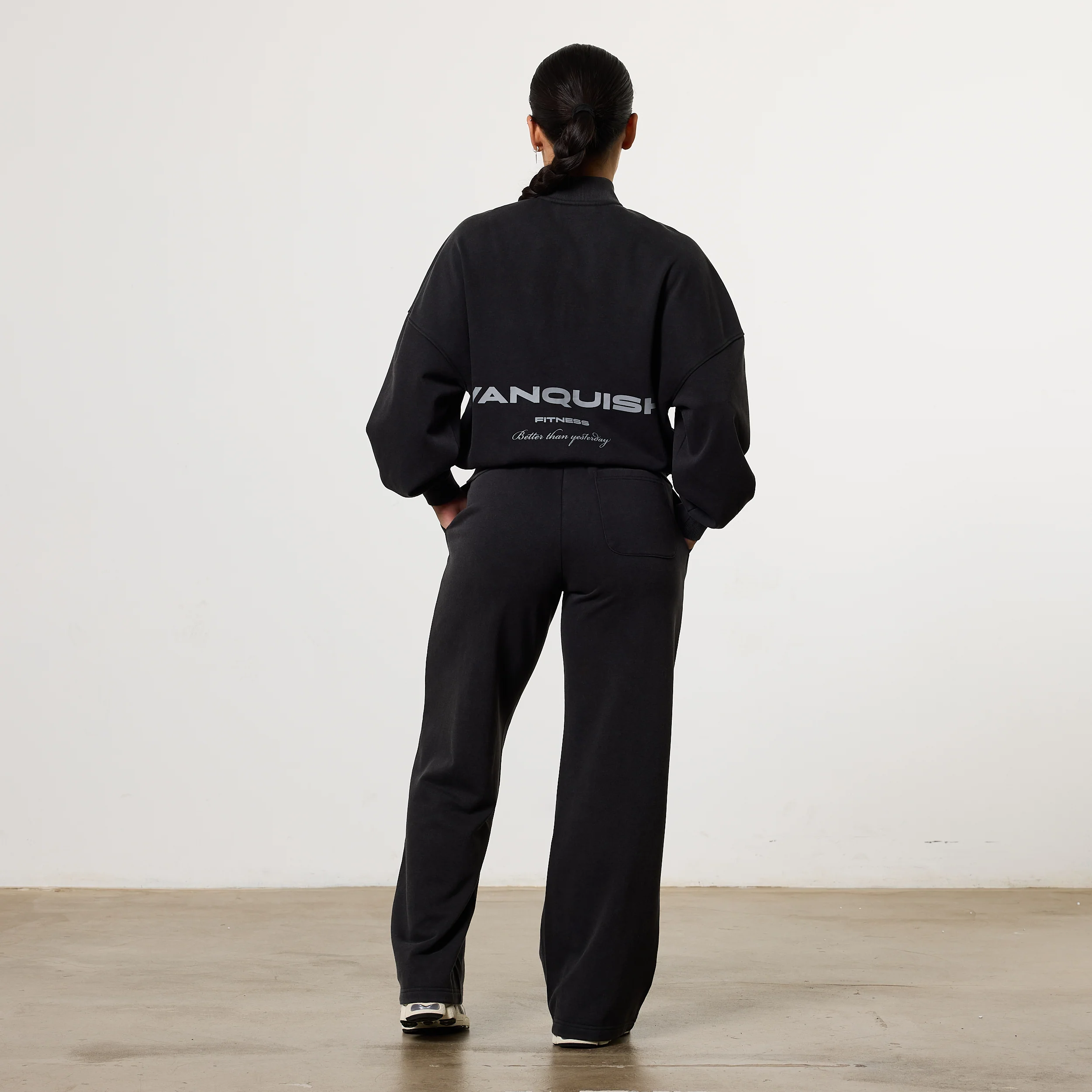 Vanquish Womens Washed Black Zip Up Jacket - Image 7