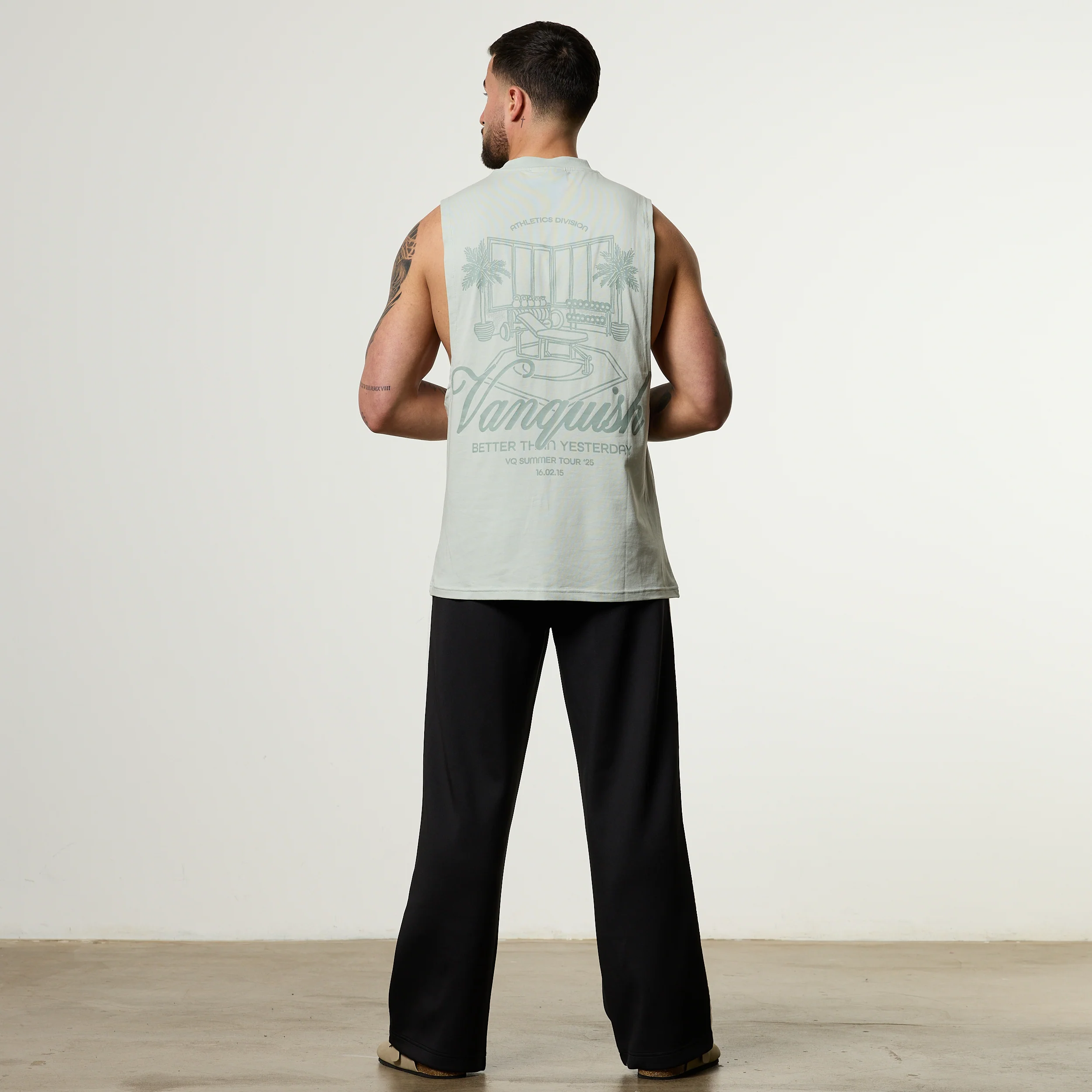 Vanquish Off Season Green Sleeveless T Shirt - Image 4