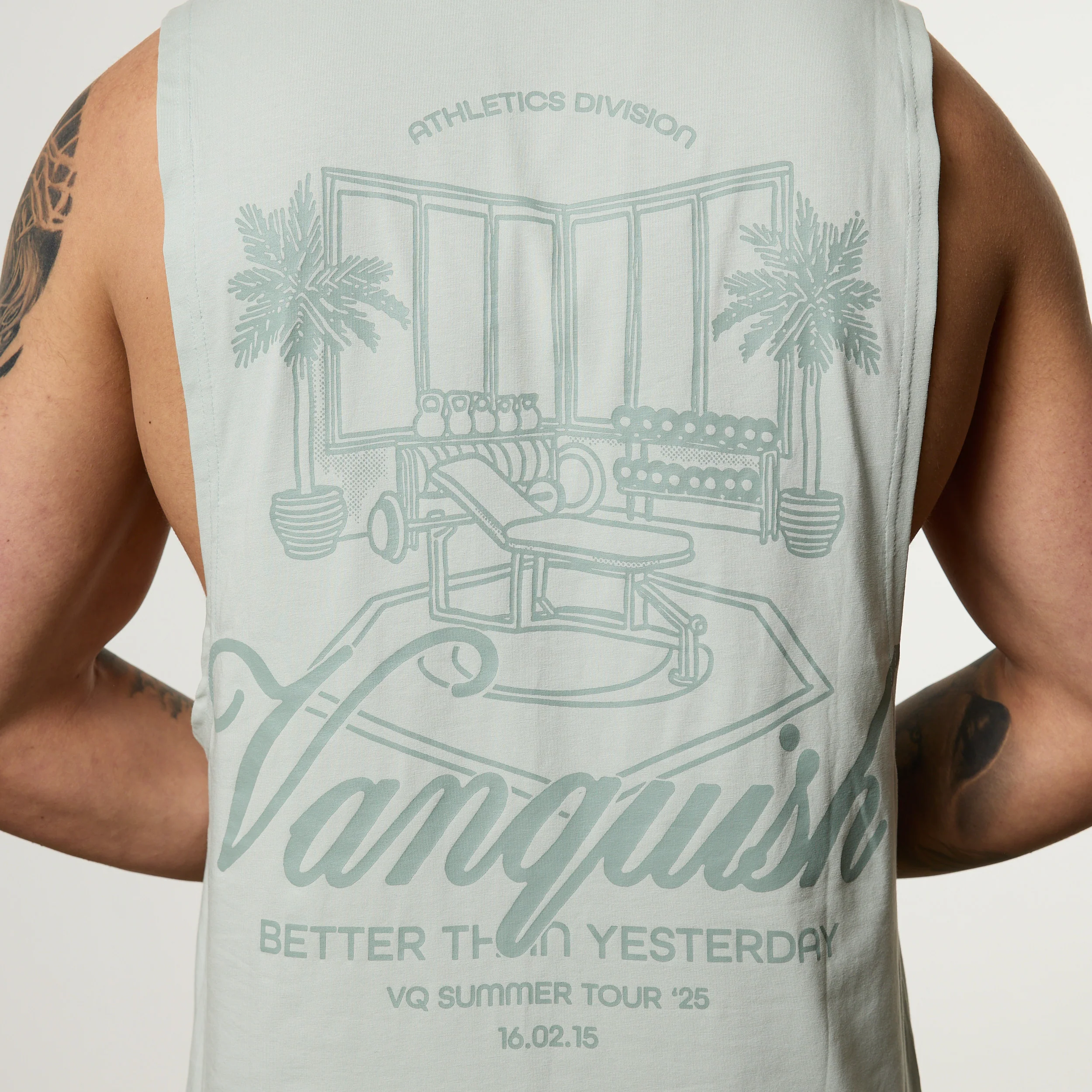 Vanquish Off Season Green Sleeveless T Shirt - Image 5