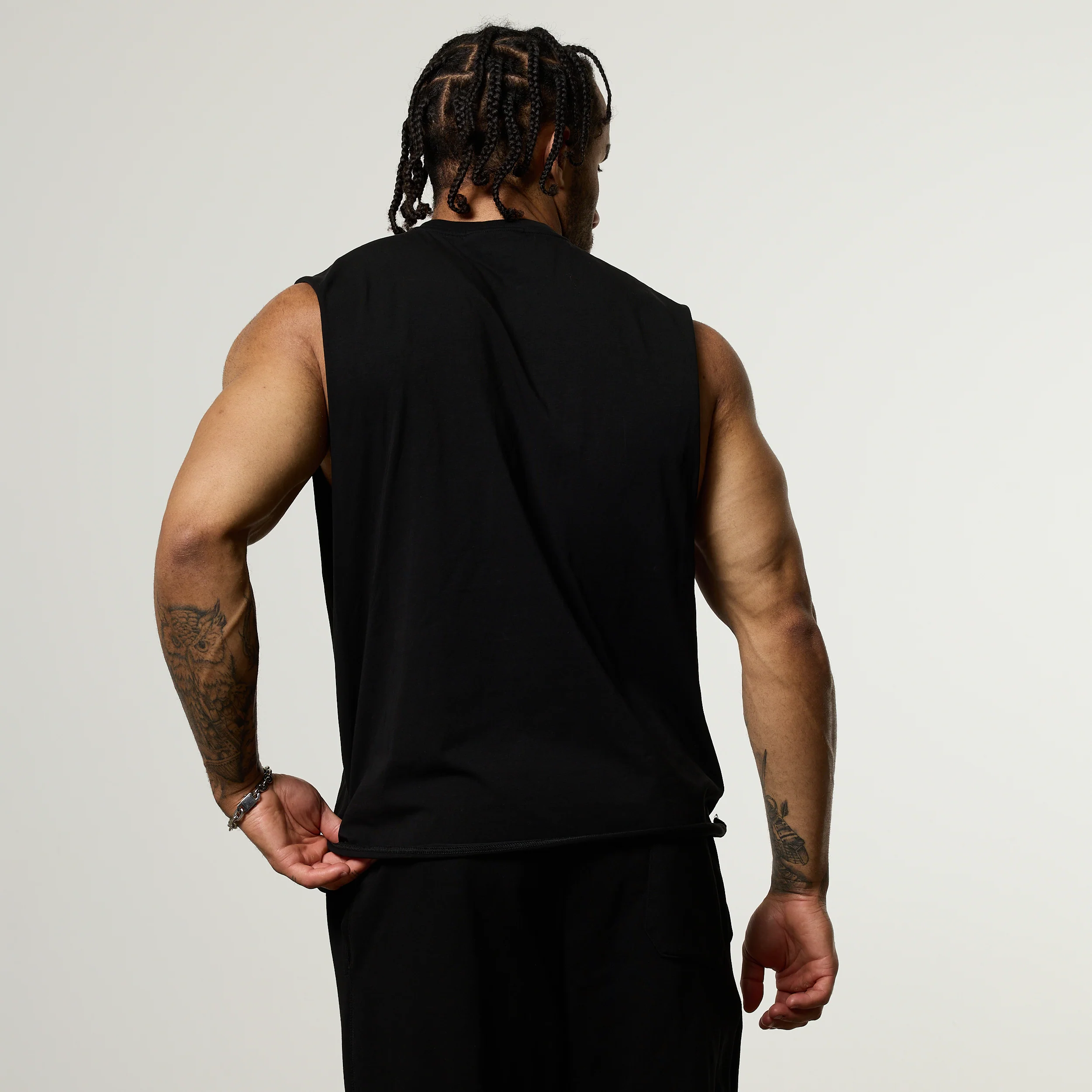 Vanquish Olympus Black Cerberus Oversized Boxy Cut Off Sleeveless T Shirt - Image 2