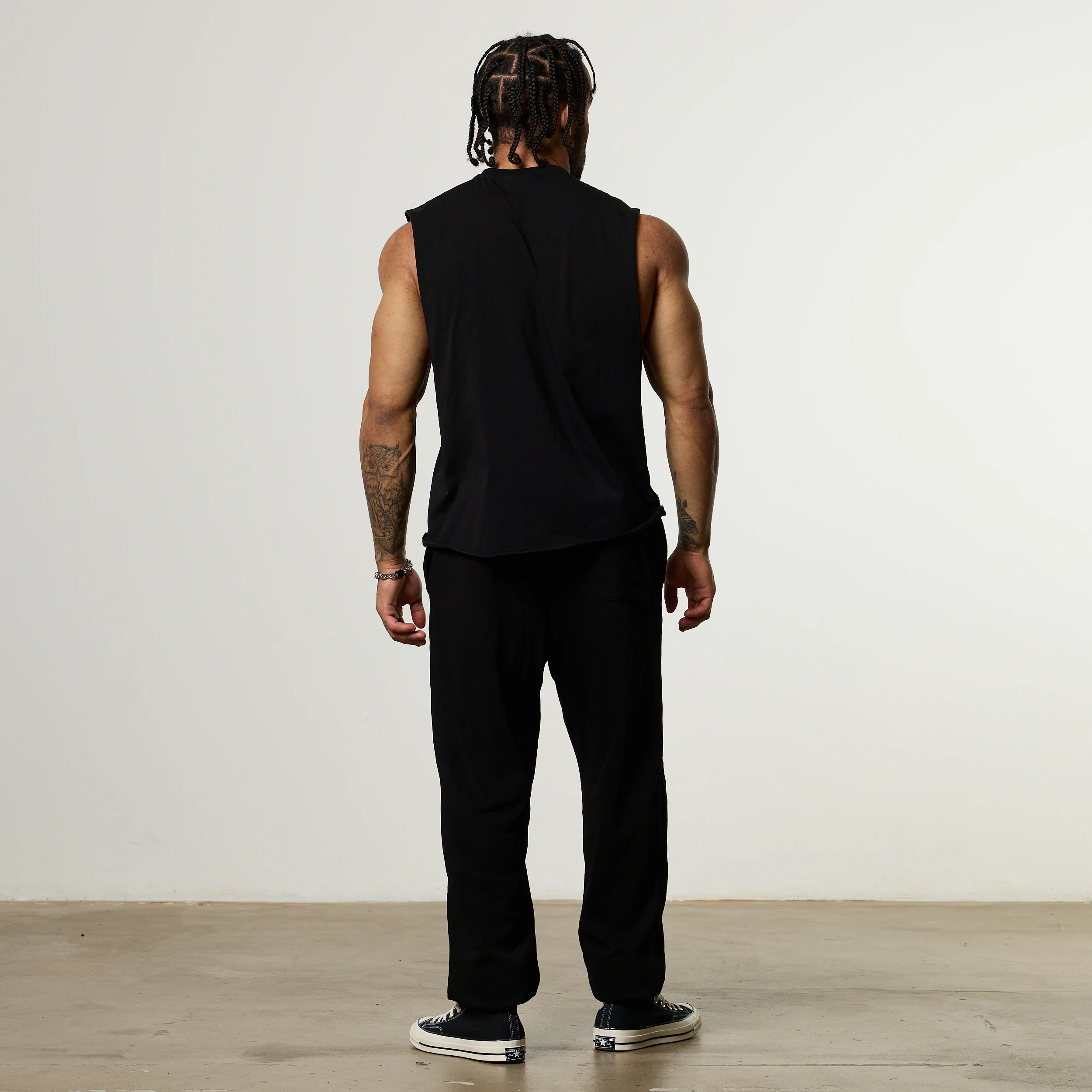 Vanquish Olympus Black Cerberus Oversized Boxy Cut Off Sleeveless T Shirt - Image 5