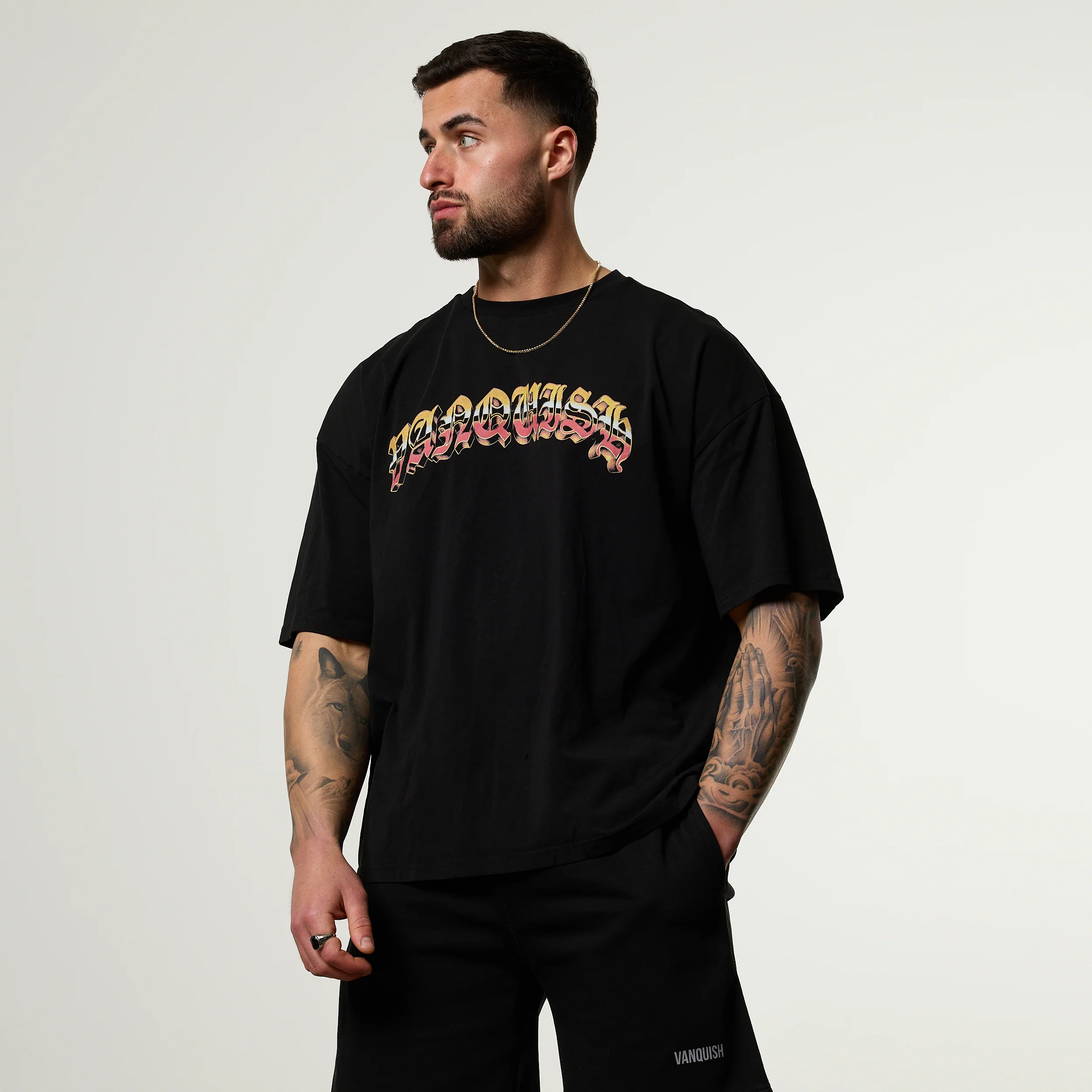 Vanquish Olympus Black King Midas Oversized Boxy T Shirt - Image 4