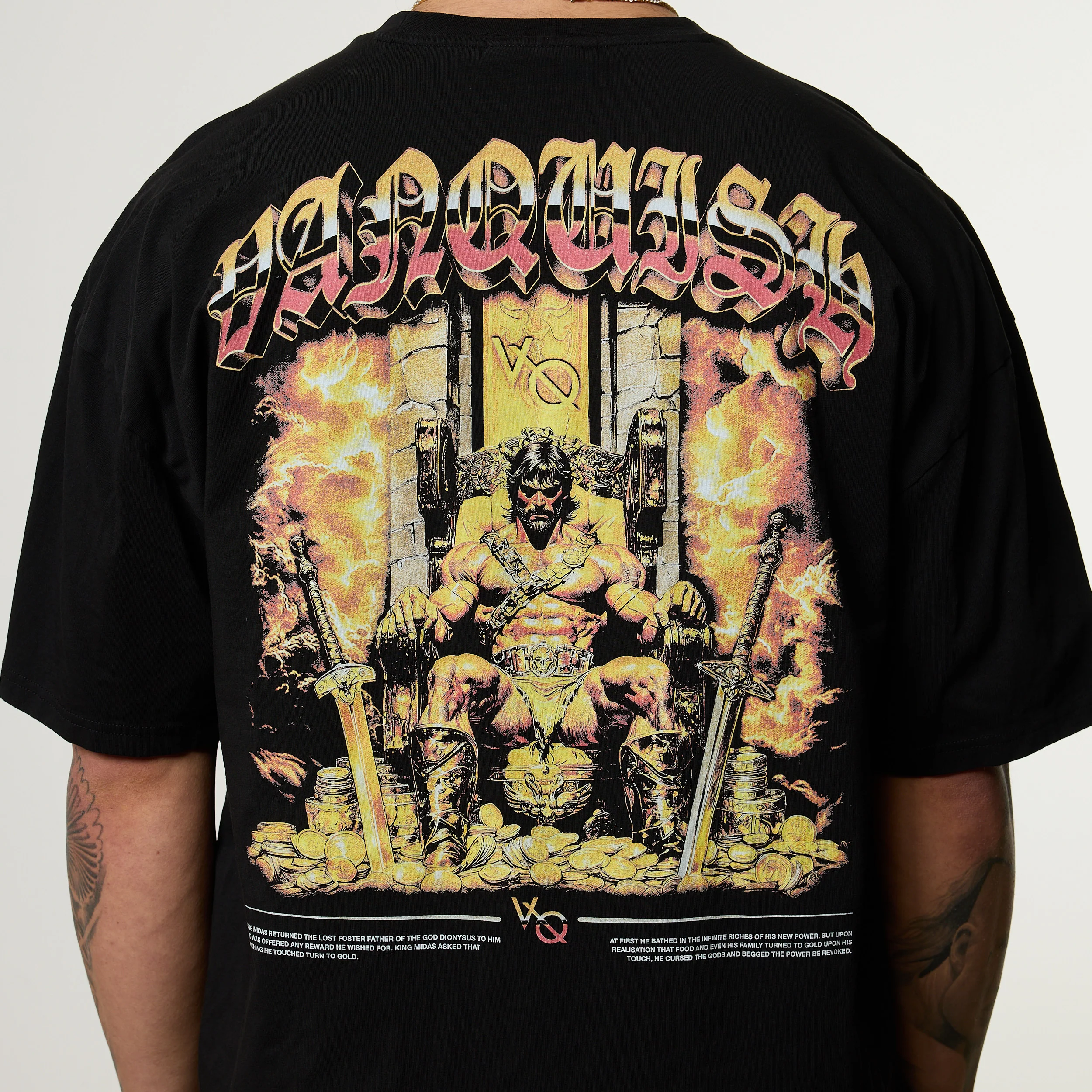 Vanquish Olympus Black King Midas Oversized Boxy T Shirt - Image 5