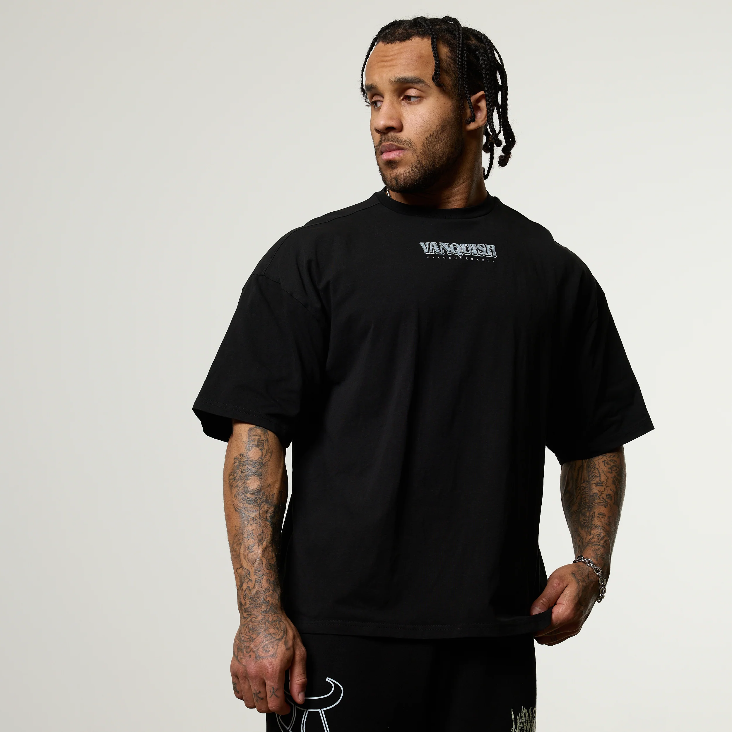 Vanquish Olympus Black Minotaur Oversized Boxy T Shirt - Image 2