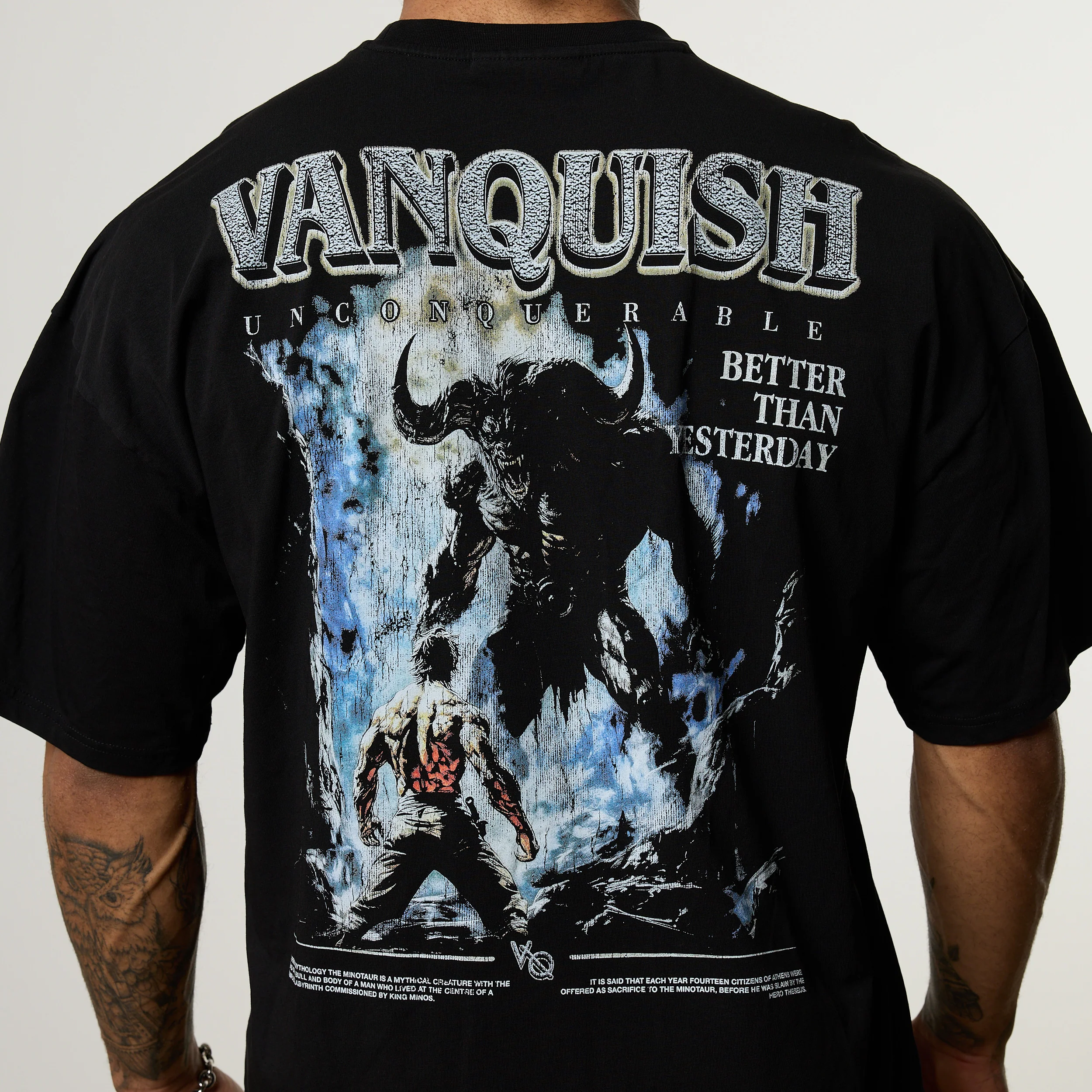 Vanquish Olympus Black Minotaur Oversized Boxy T Shirt - Image 5