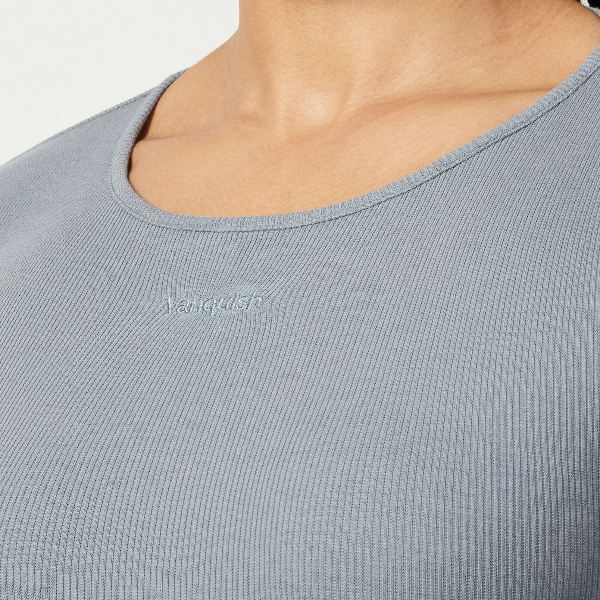 Vanquish Restore Slate Grey Long Sleeve Ribbed Bodysuit - Image 4