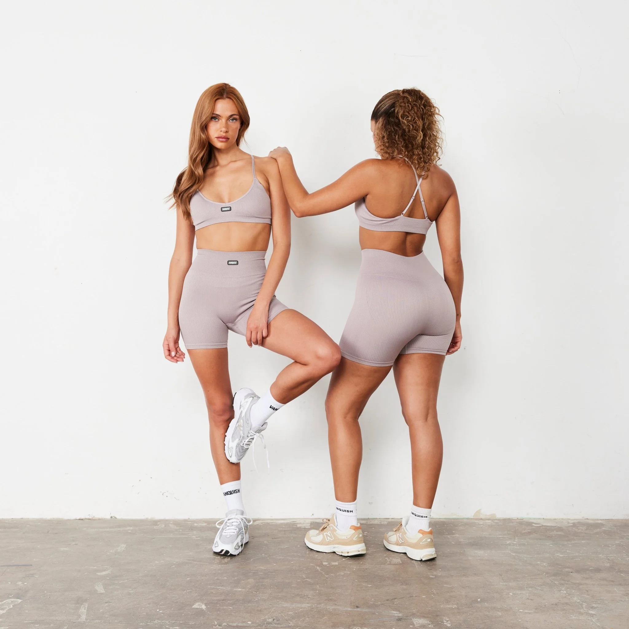 Vanquish Ribbed Seamless Blush Cross Back Low Support Bra - Image 6