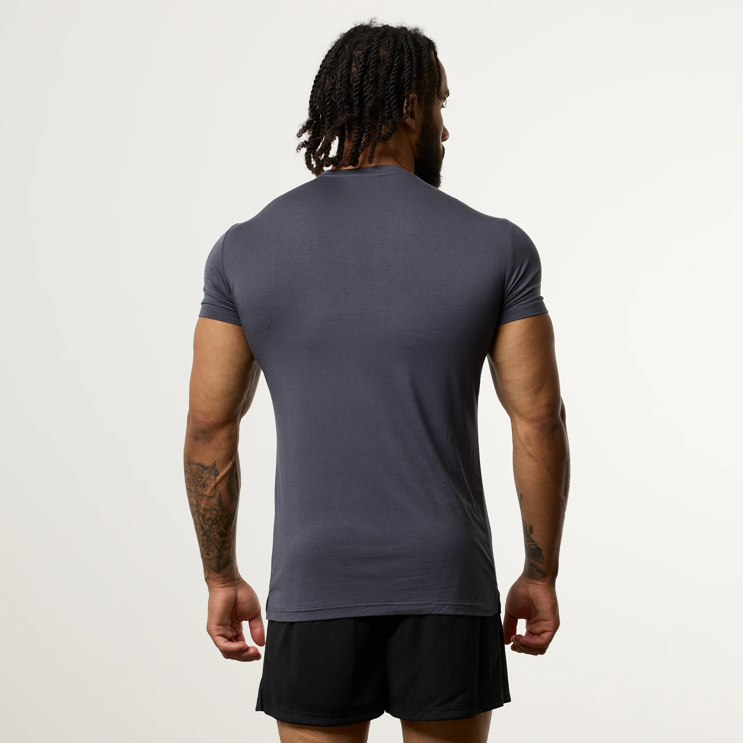 Vanquish Ultra Soft Denim Blue Slim Fit T Shirt - Image 4