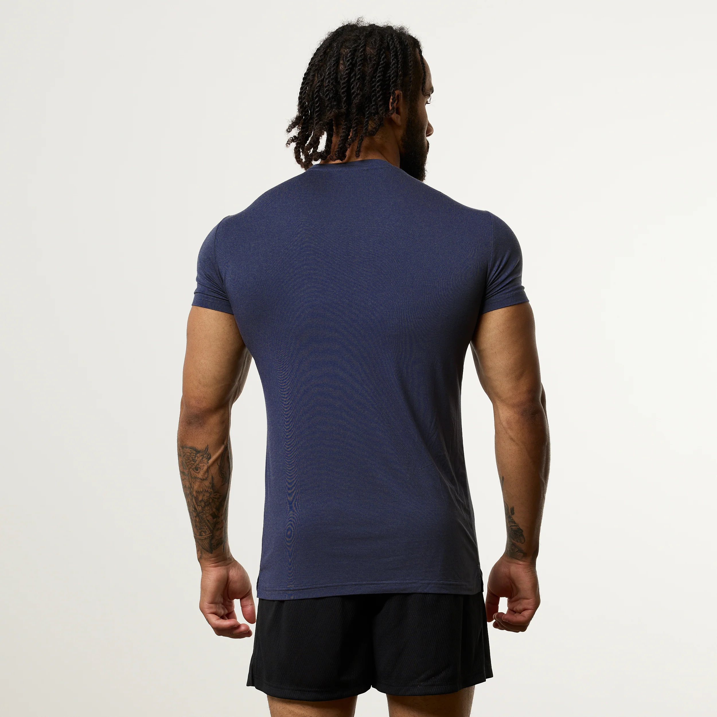 Vanquish Ultra Soft Navy Blue Slim Fit T Shirt - Image 2