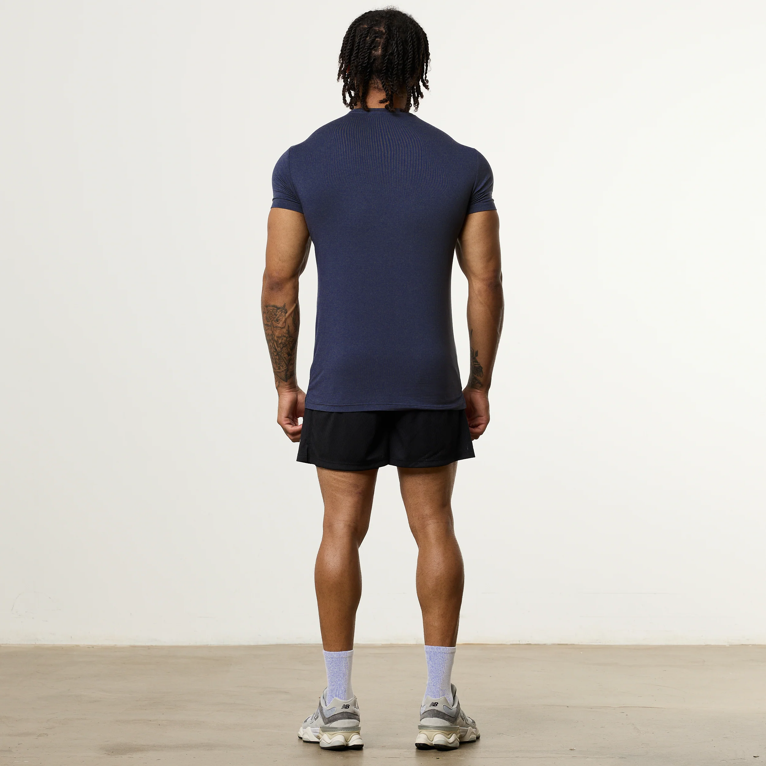 Vanquish Ultra Soft Navy Blue Slim Fit T Shirt - Image 5