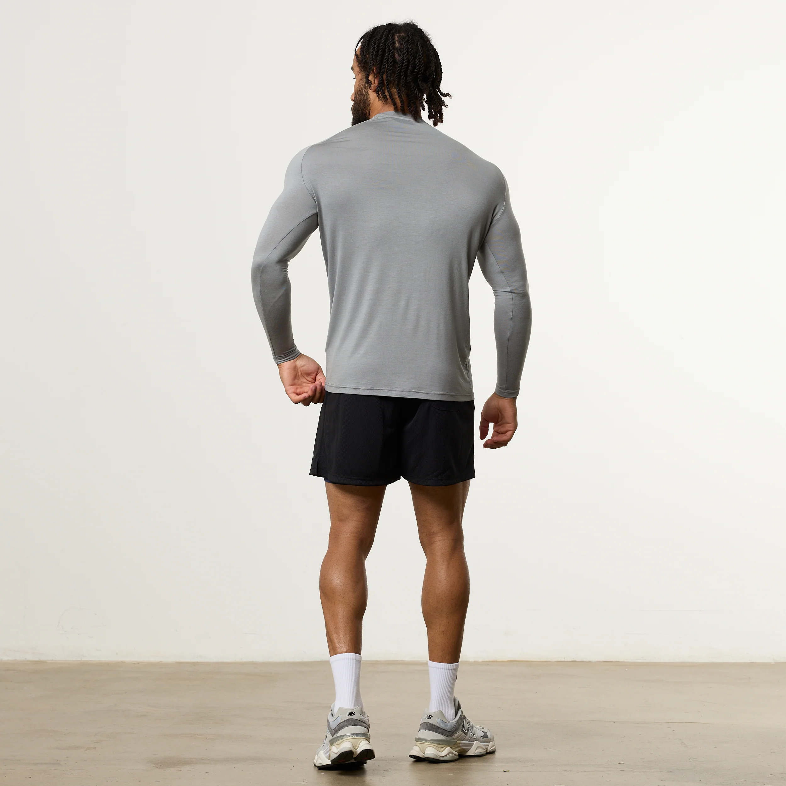 Vanquish Ultra Soft Steel Grey Long Sleeve Slim Fit T Shirt - Image 5