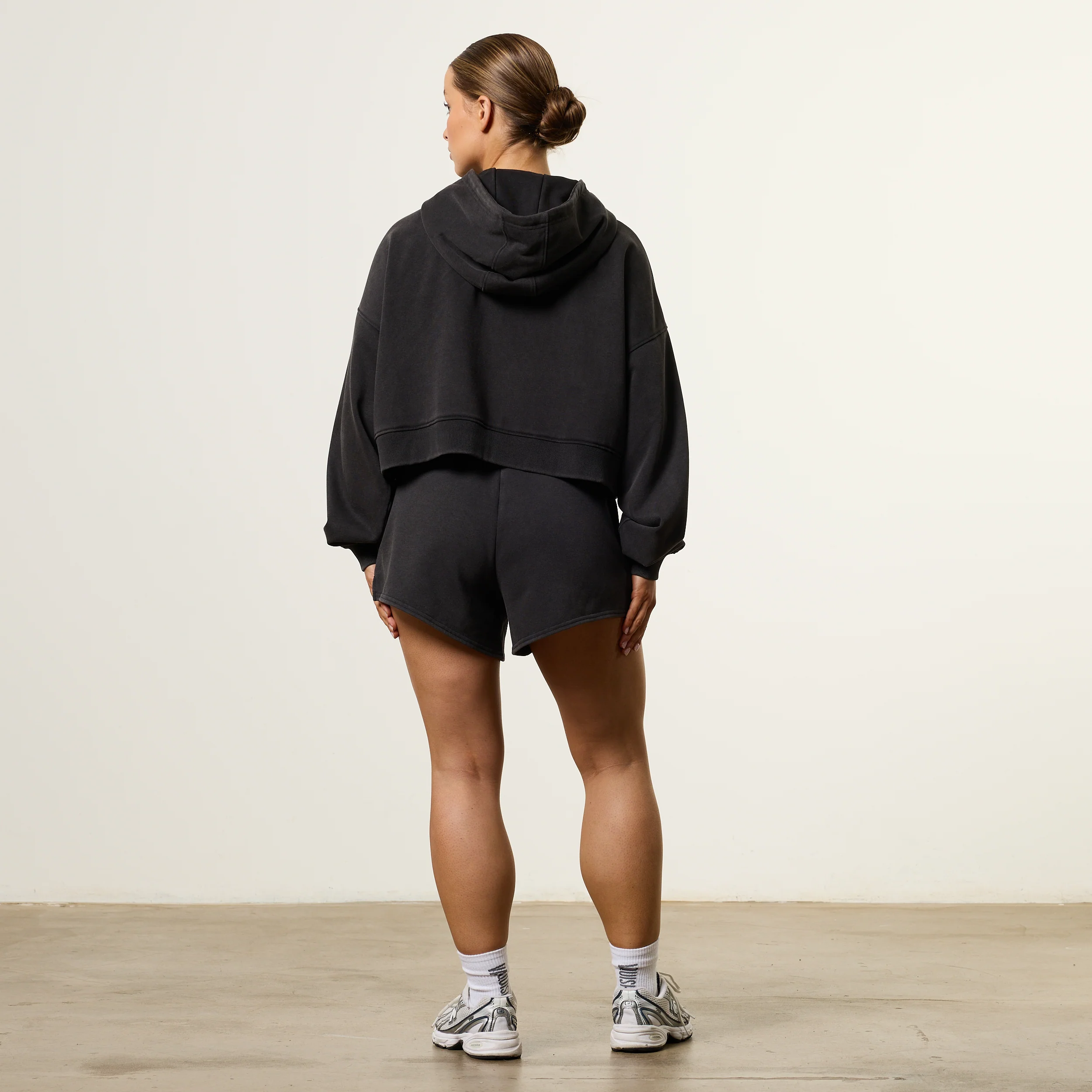 Vanquish Womens Washed Black Loose Shorts - Image 2